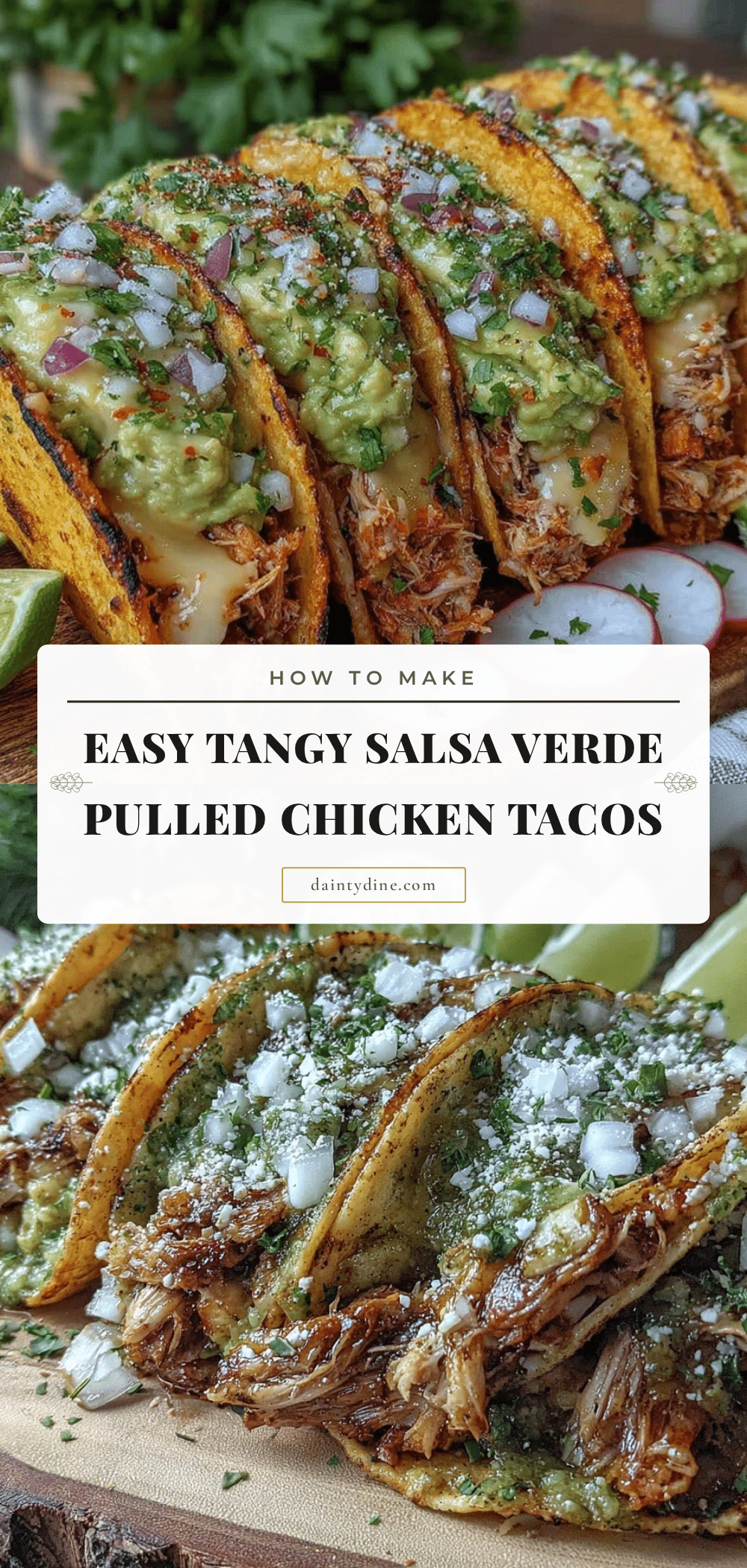 salsa verde pulled chicken crockpot tacos recipe