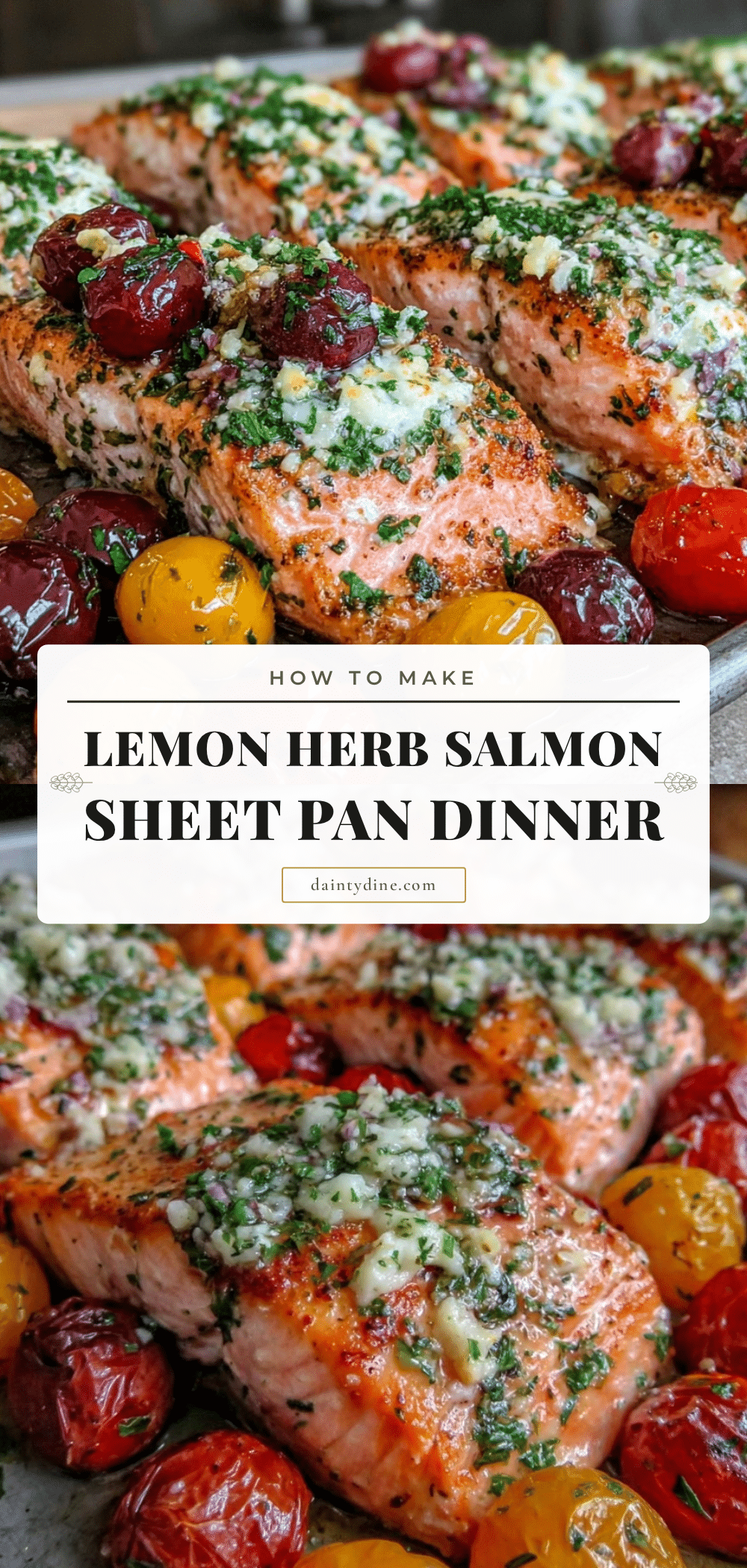 sheet pan lemon herb salmon recipe
