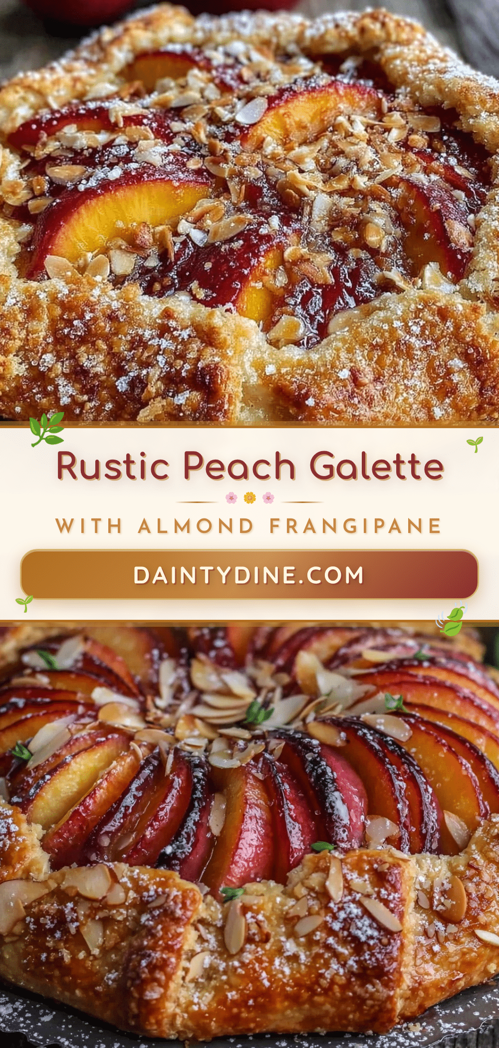 sheet pan rustic peach galette recipe
