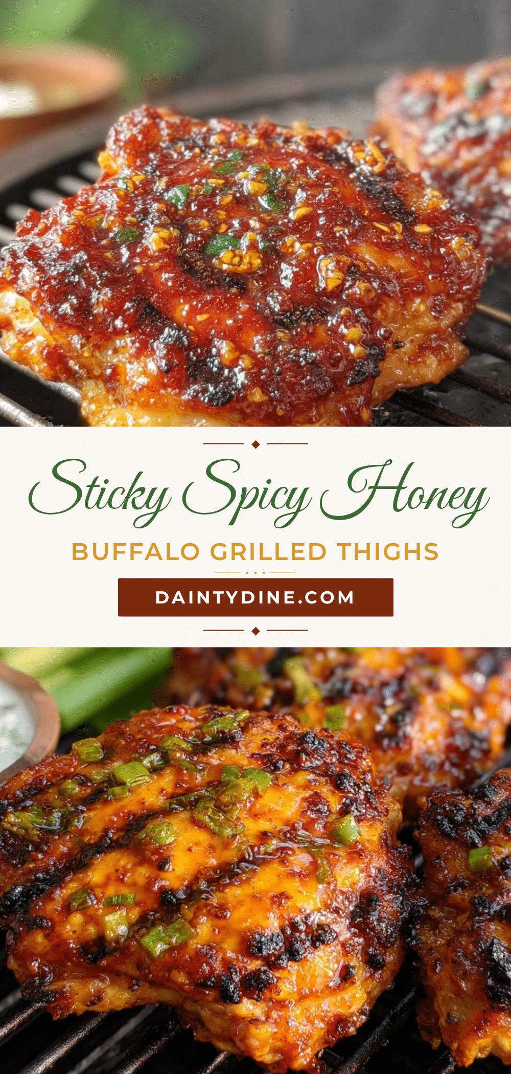 spicy honey buffalo chicken thighs recipe