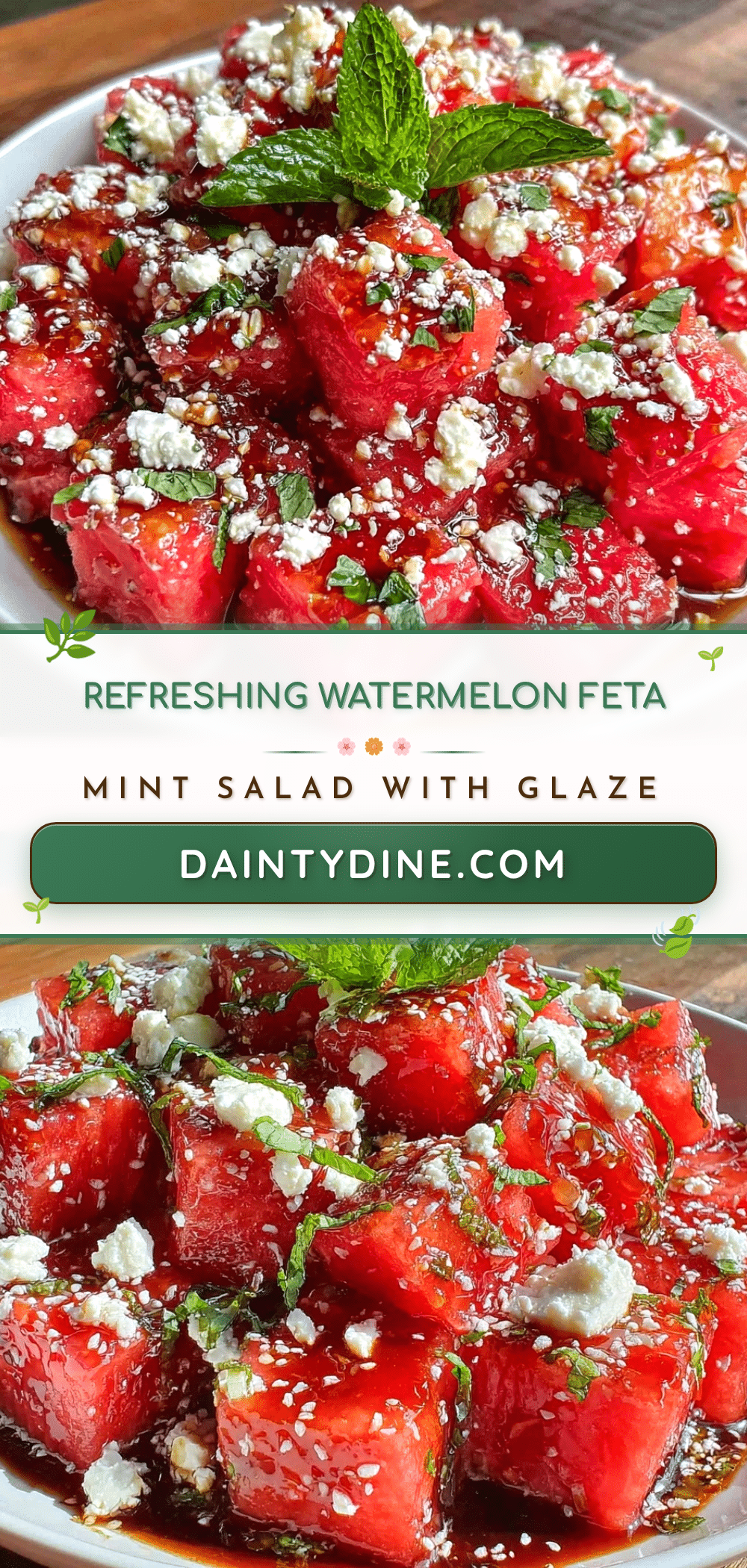 watermelon feta mint salad recipe