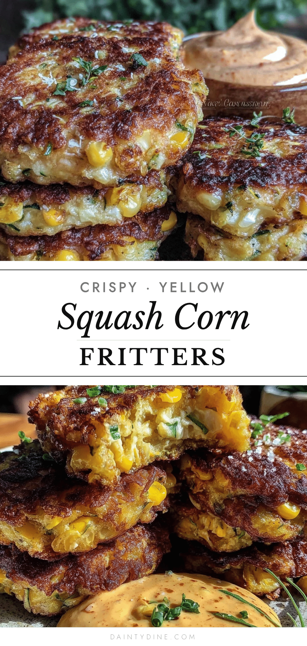 yellow squash and corn fritters recipe