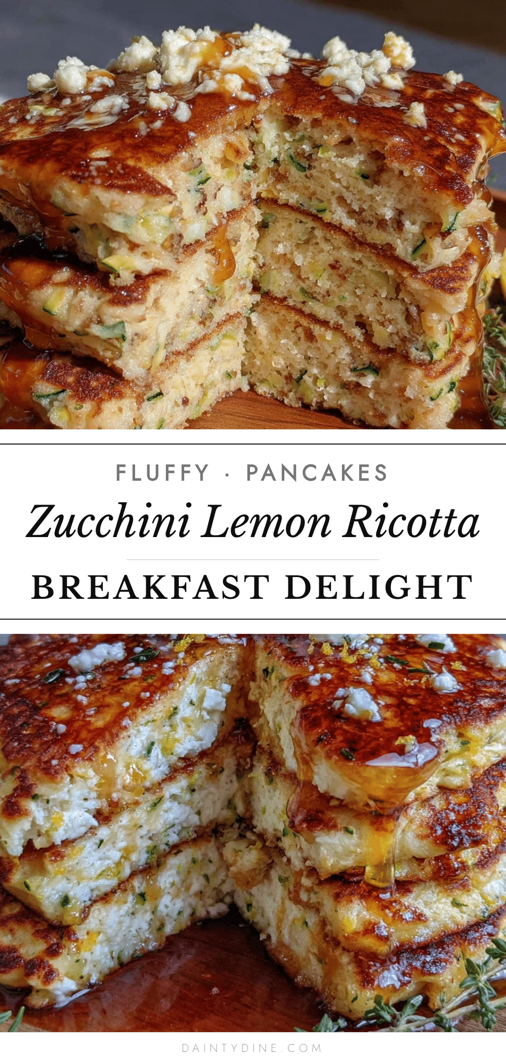 zucchini lemon ricotta pancakes recipe