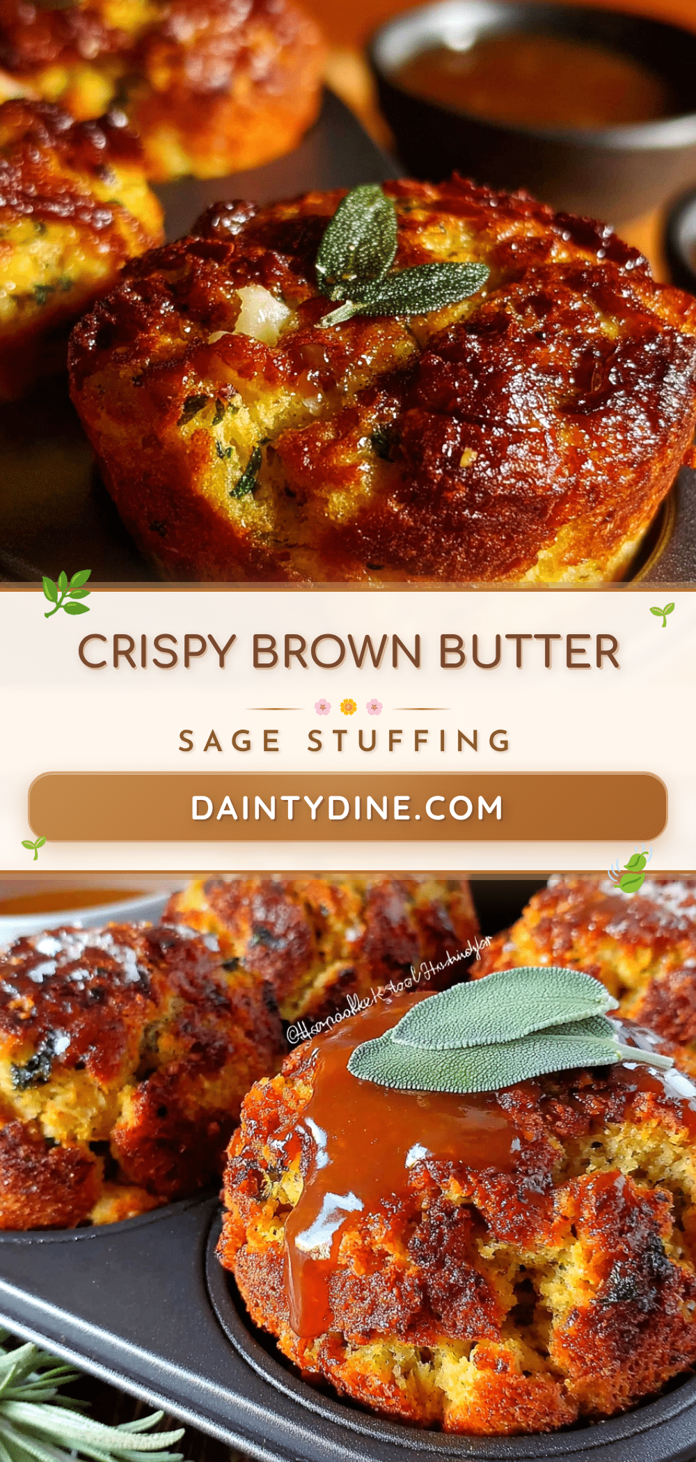 brown butter sage stuffing muffins recipe