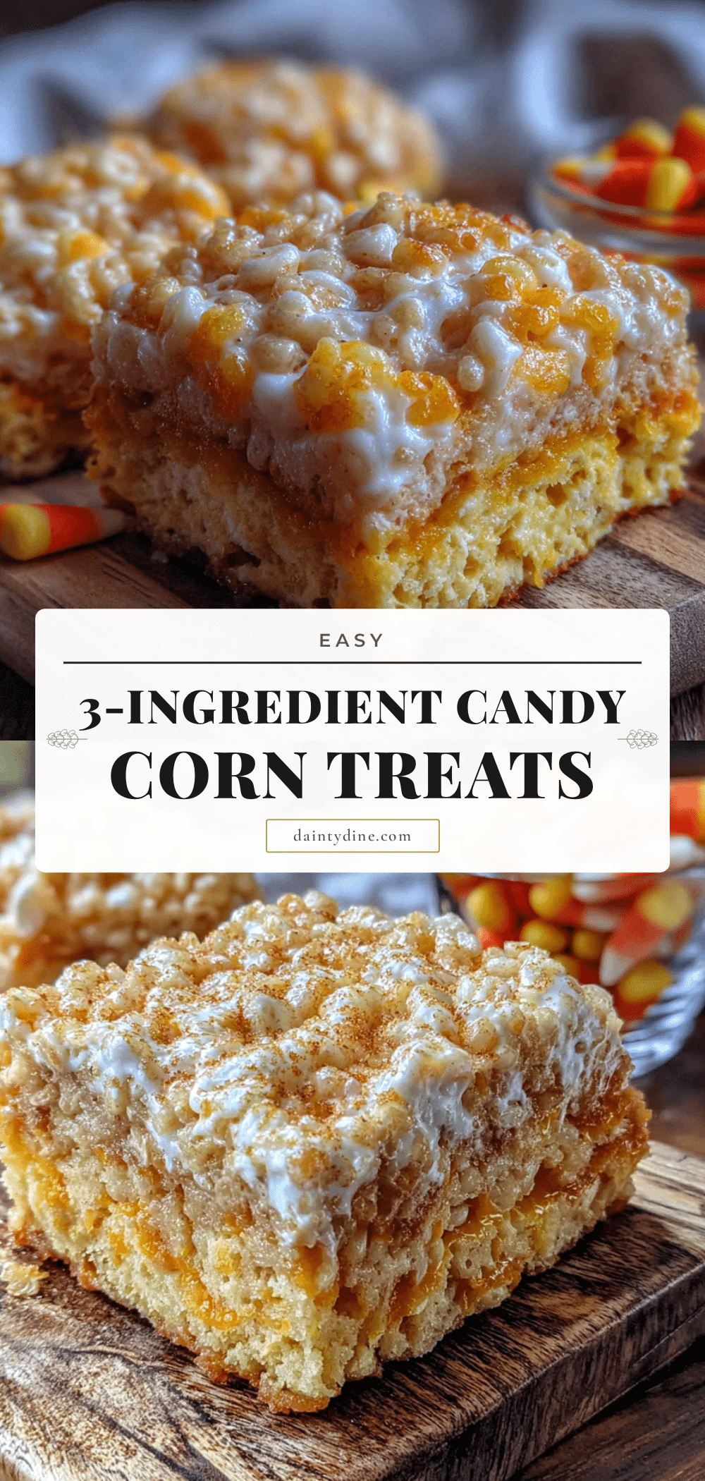 candy corn rice krispie treats recipe