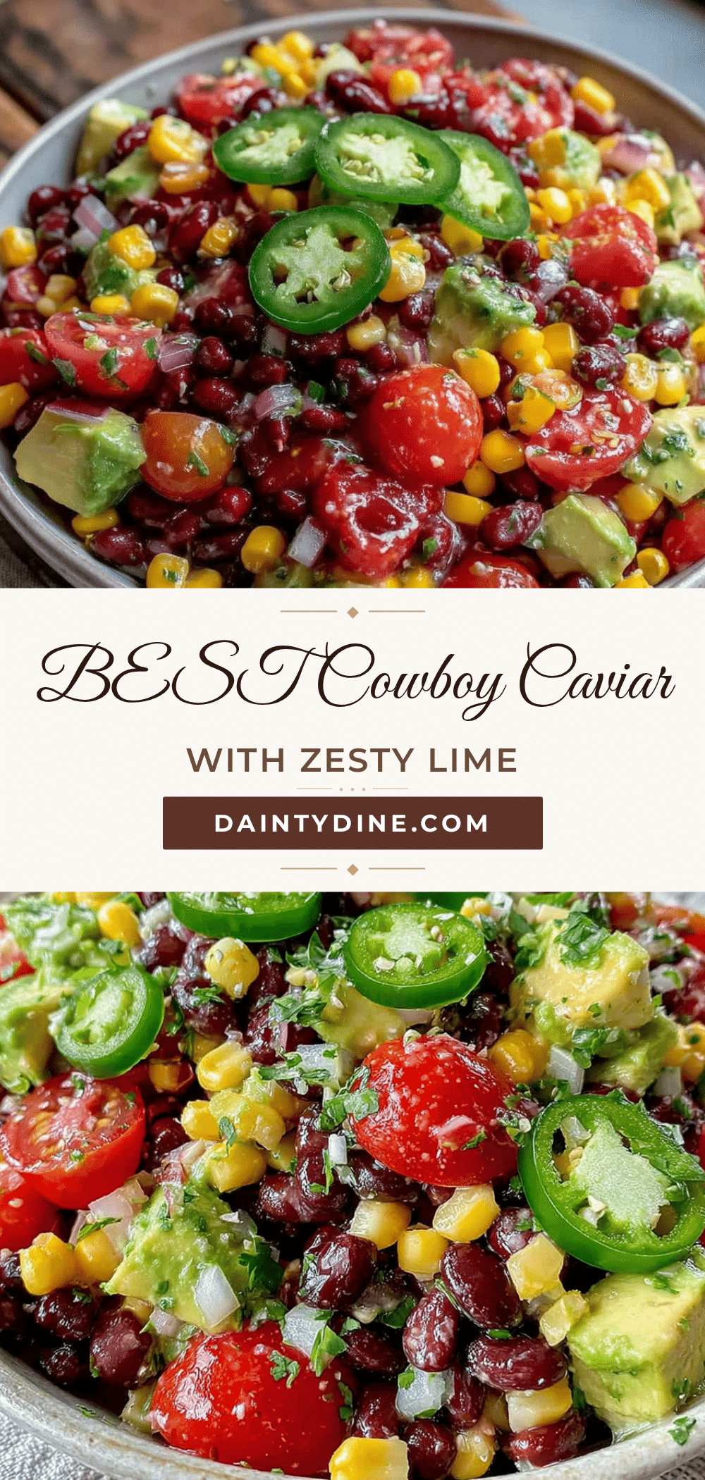cowboy caviar with zesty lime dressing recipe