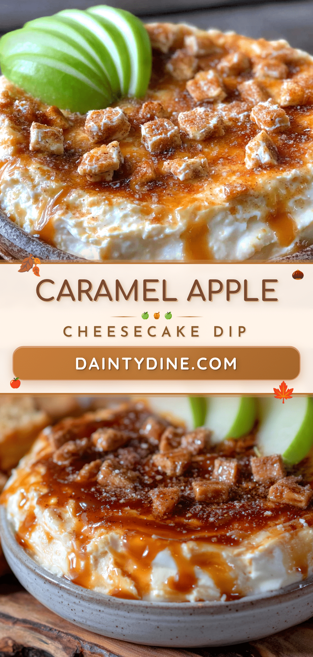 creamy caramel apple cheesecake dip recipe