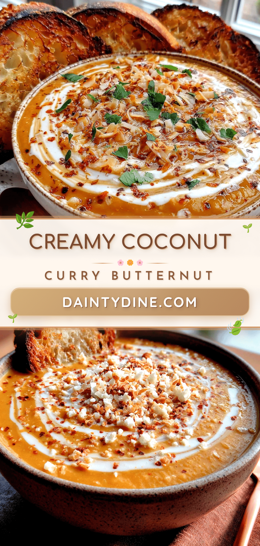 creamy coconut curry butternut squash soup recipe
