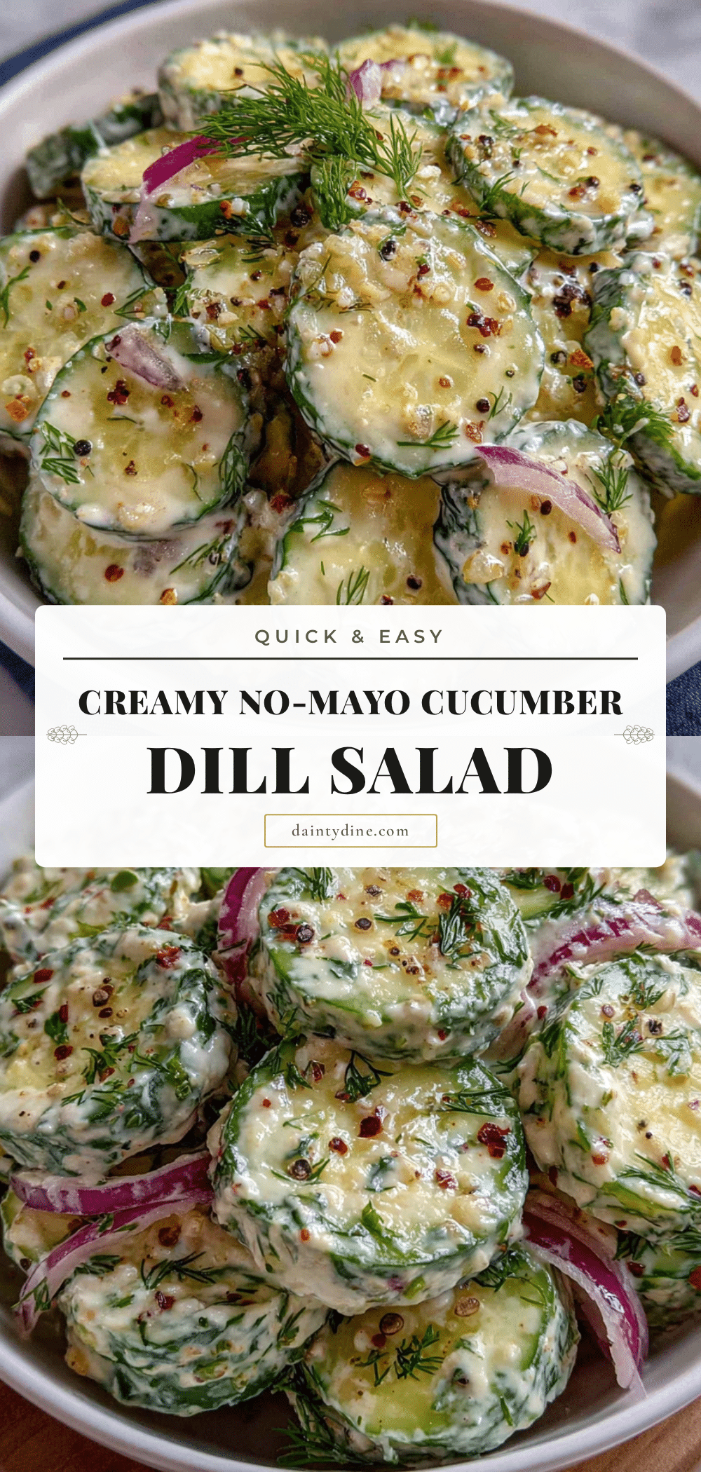 creamy cucumber salad with fresh dill recipe