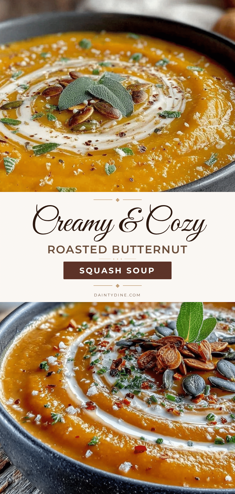 creamy roasted butternut squash soup recipe