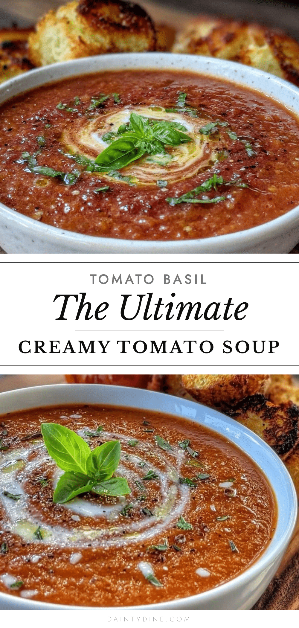 creamy roasted tomato basil soup recipe