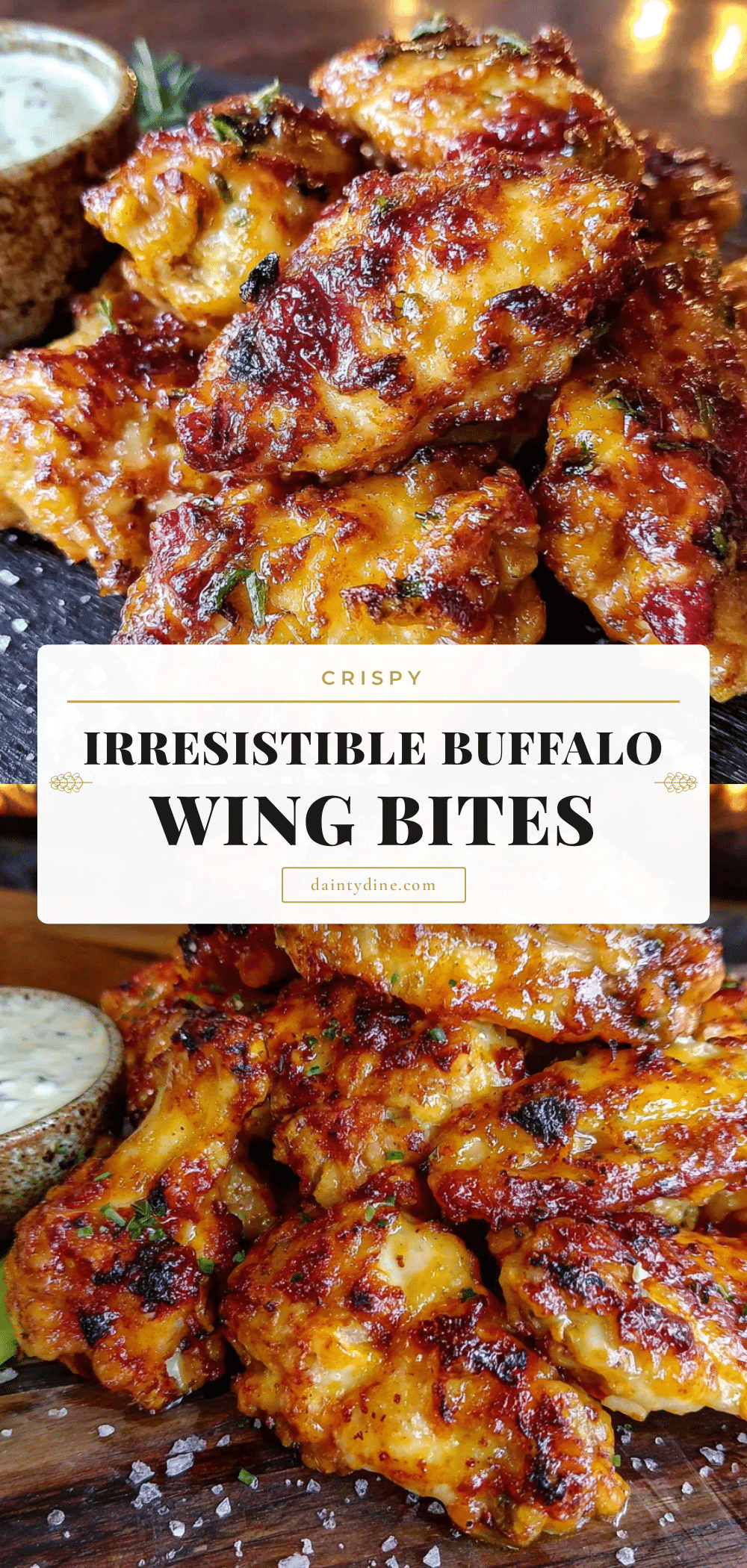 crispy baked buffalo wing bites recipe