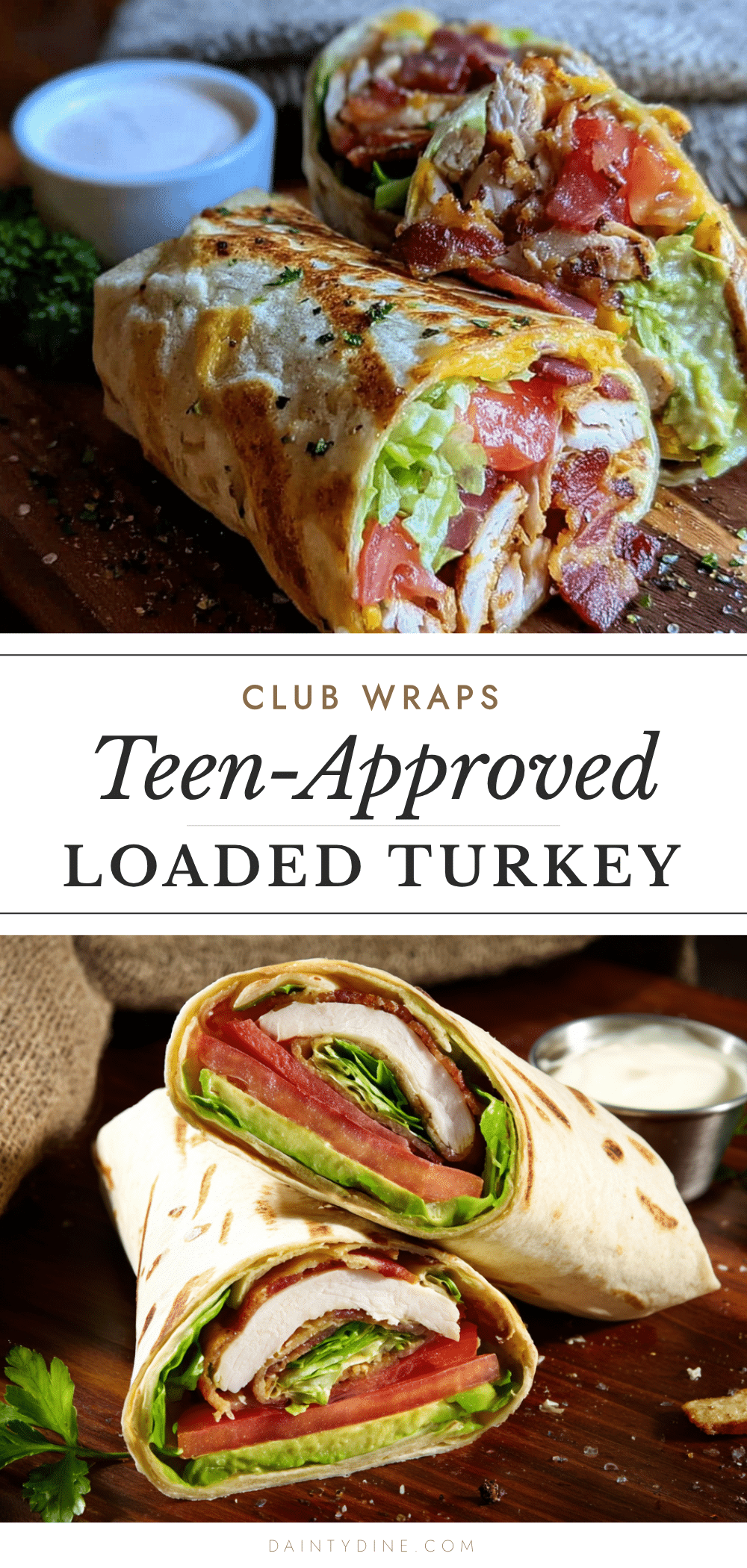 easy loaded turkey club wraps recipe
