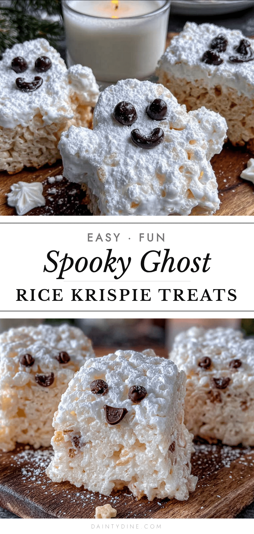 ghost-shaped rice krispie treats recipe