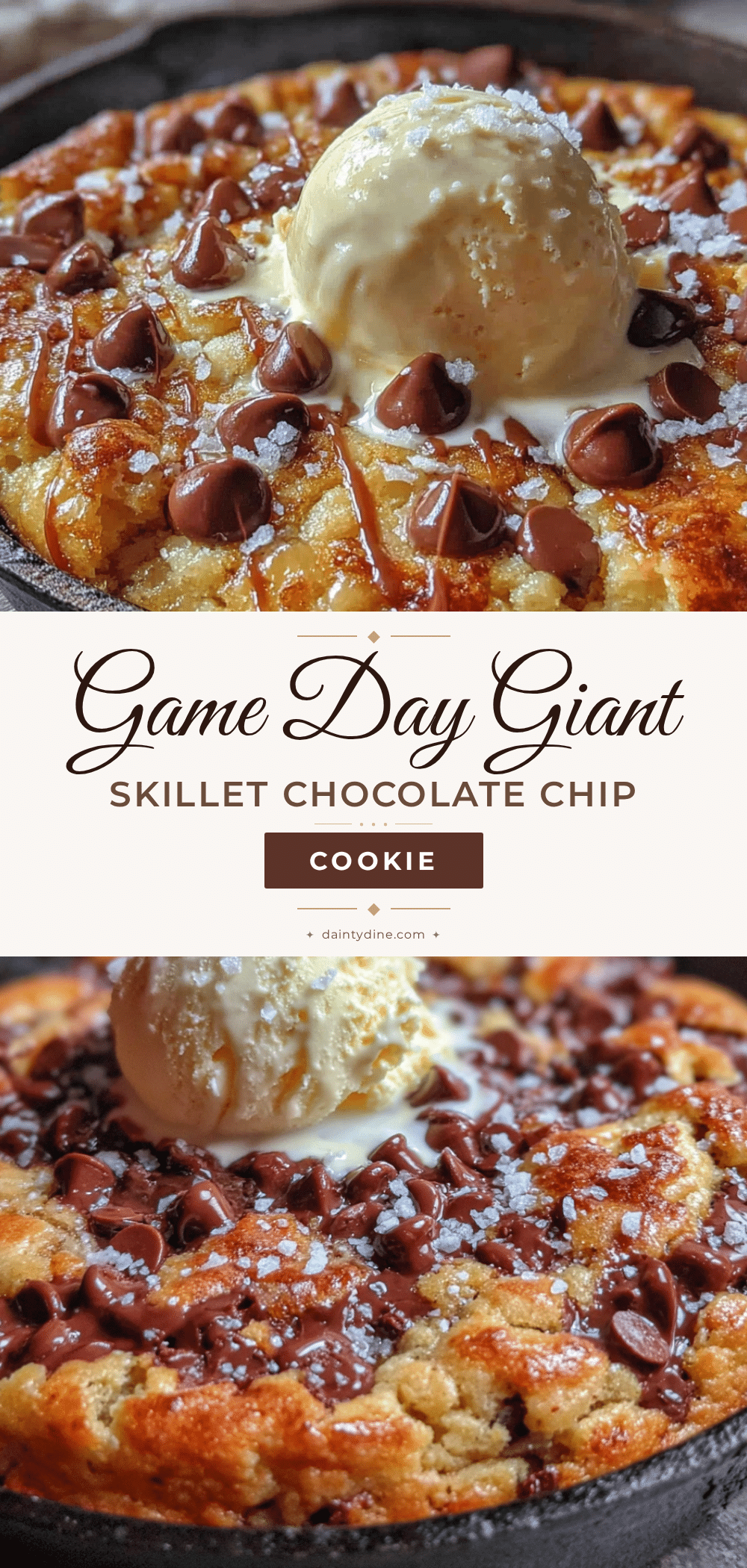 giant skillet chocolate chip cookie recipe