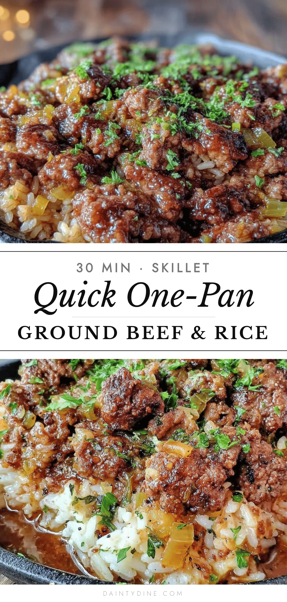 ground beef and rice skillet recipe