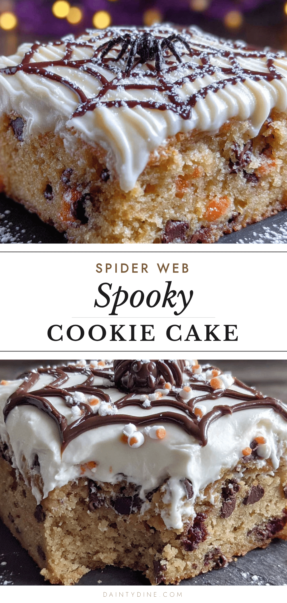 Halloween Spider Web Cookie Cake recipe