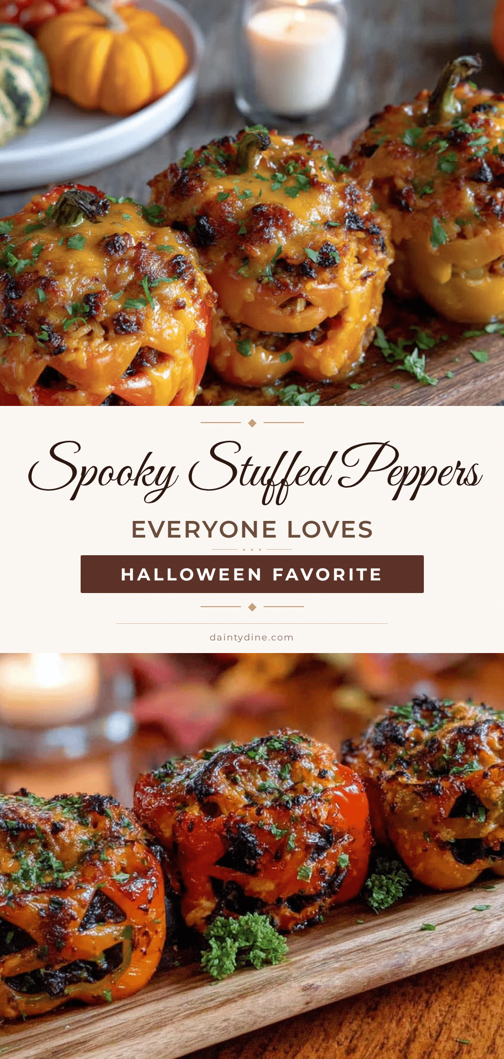 jack-o-lantern stuffed peppers recipe