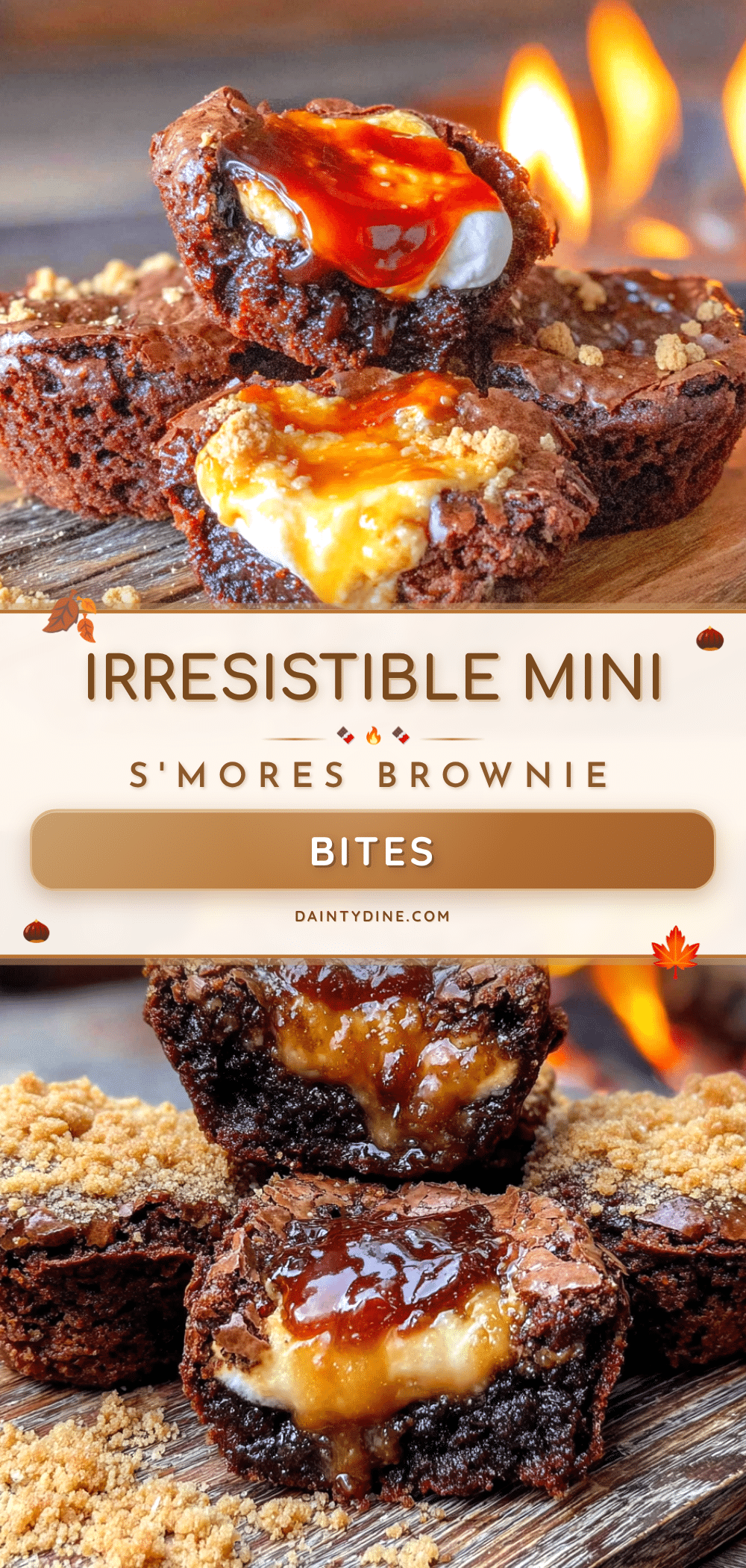 mini smores tailgate brownie bites recipe