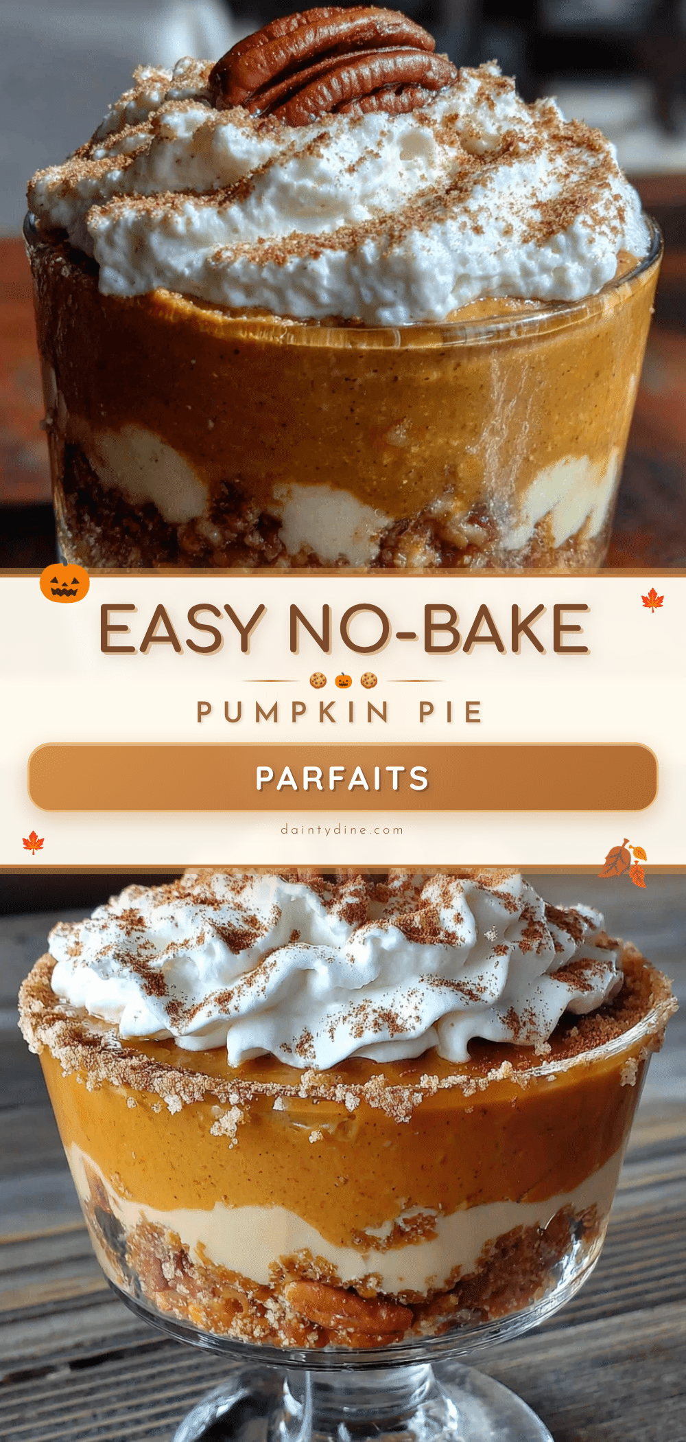 no-bake pumpkin pie parfait recipe