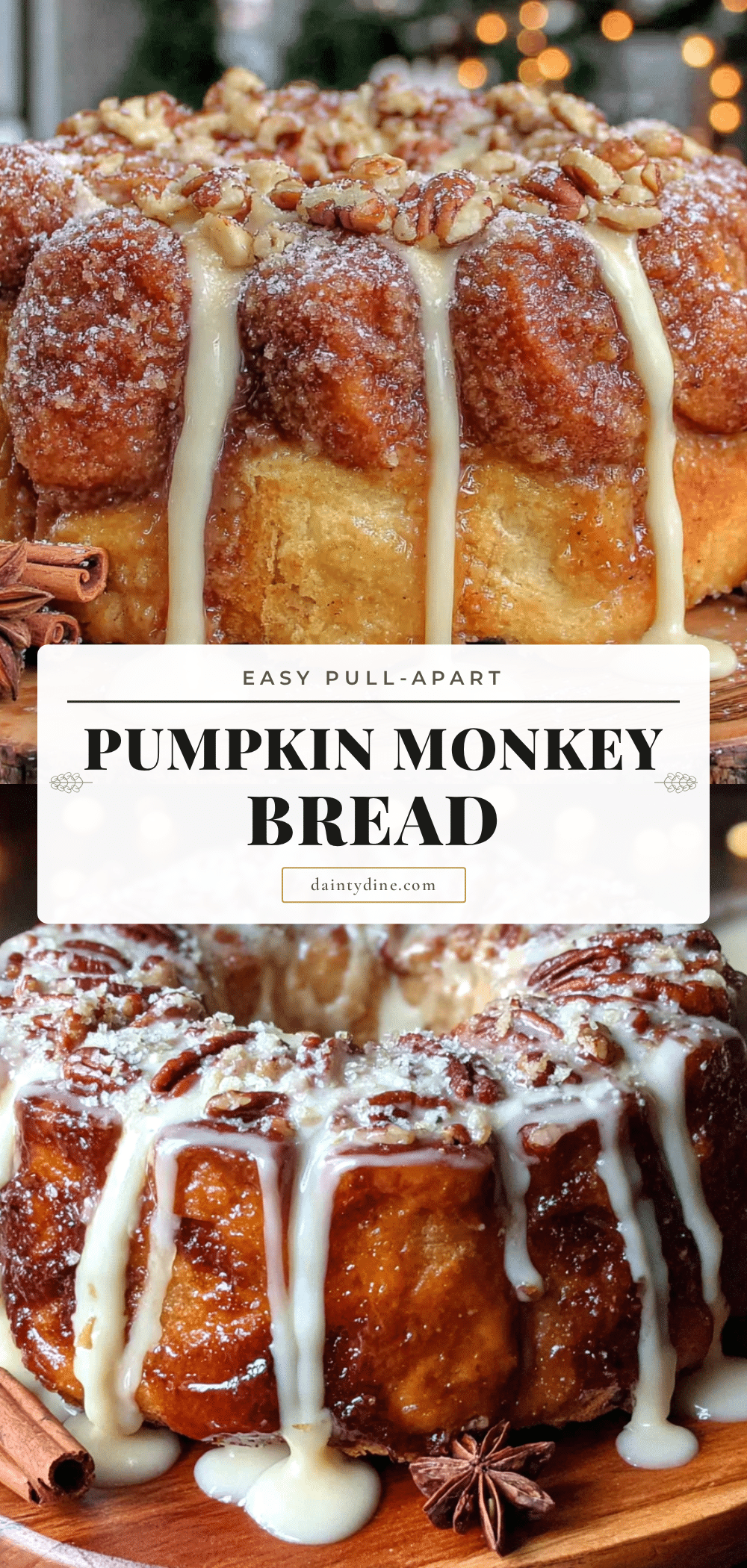 pumpkin monkey bread with cinnamon rolls recipe