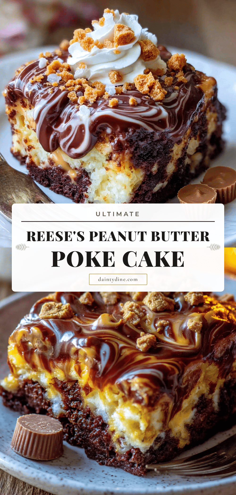 Reese’s peanut butter poke cake recipe