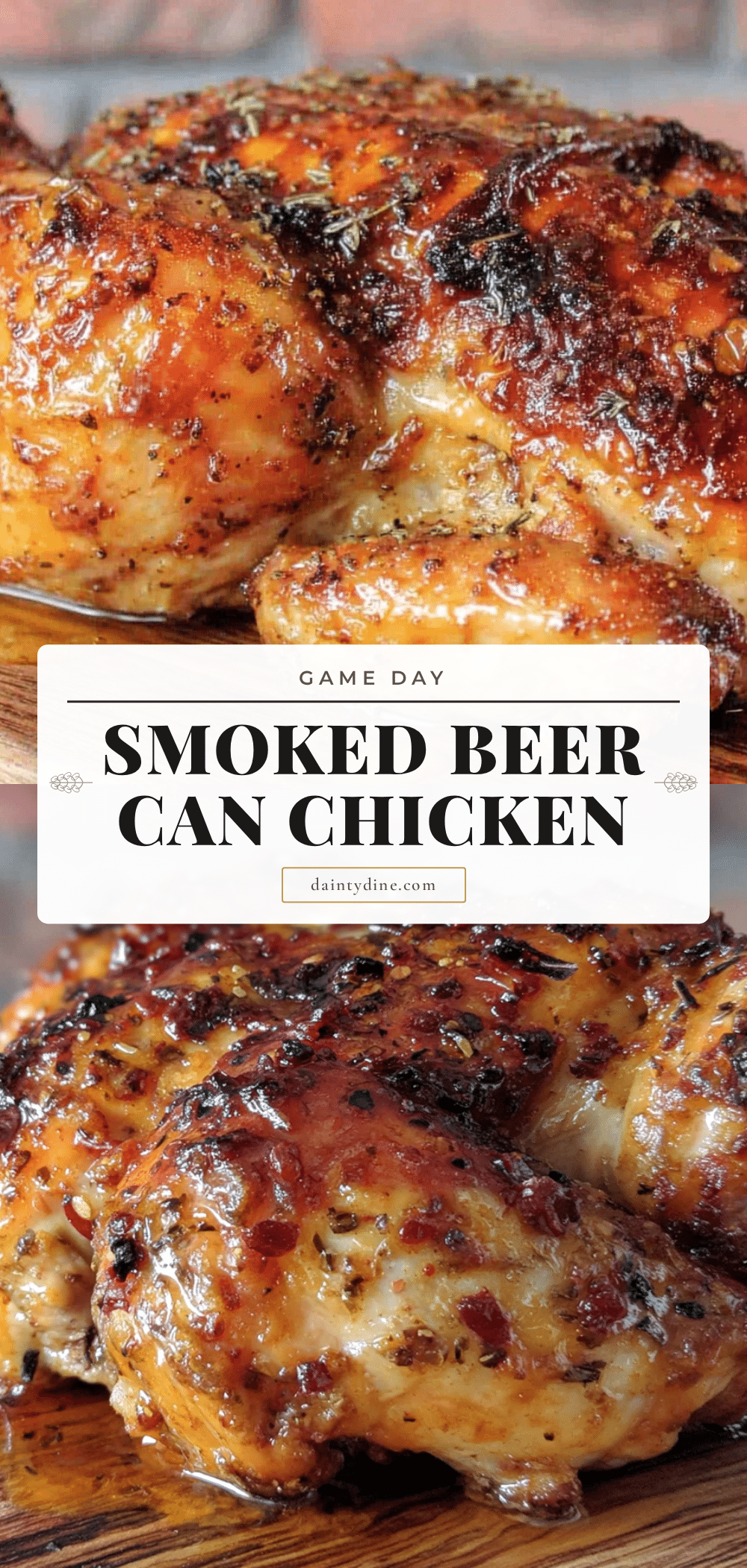 smoked beer can chicken for game day recipe