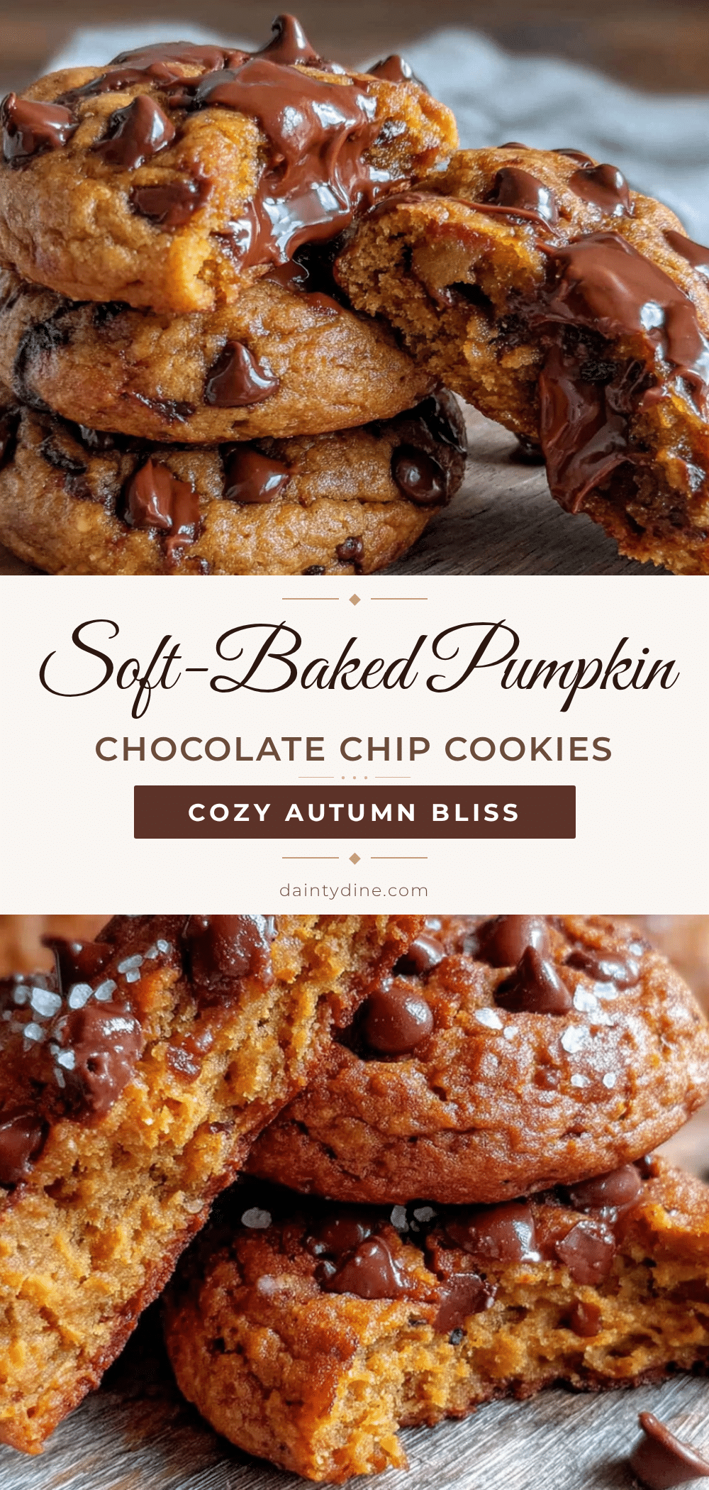 soft-baked pumpkin chocolate chip cookies recipe