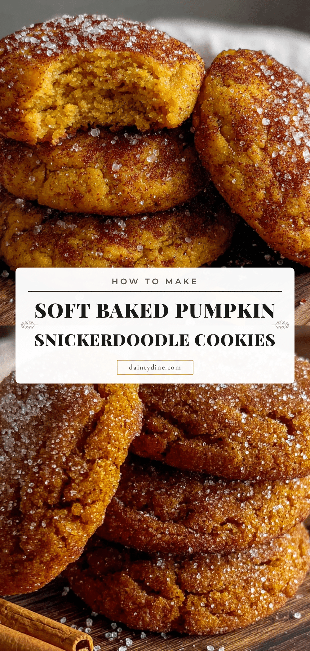 soft baked pumpkin snickerdoodle cookies recipe