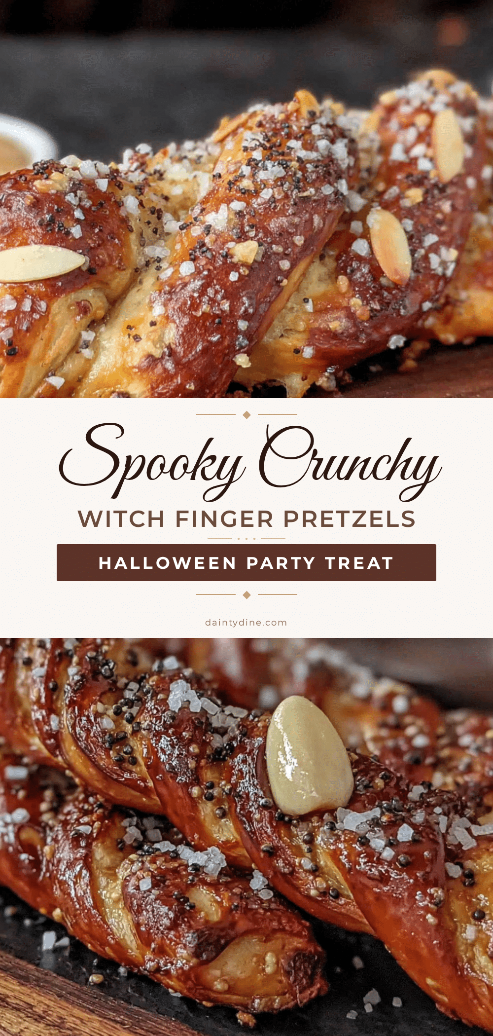 Spooky Witch Finger Pretzel Rods recipe