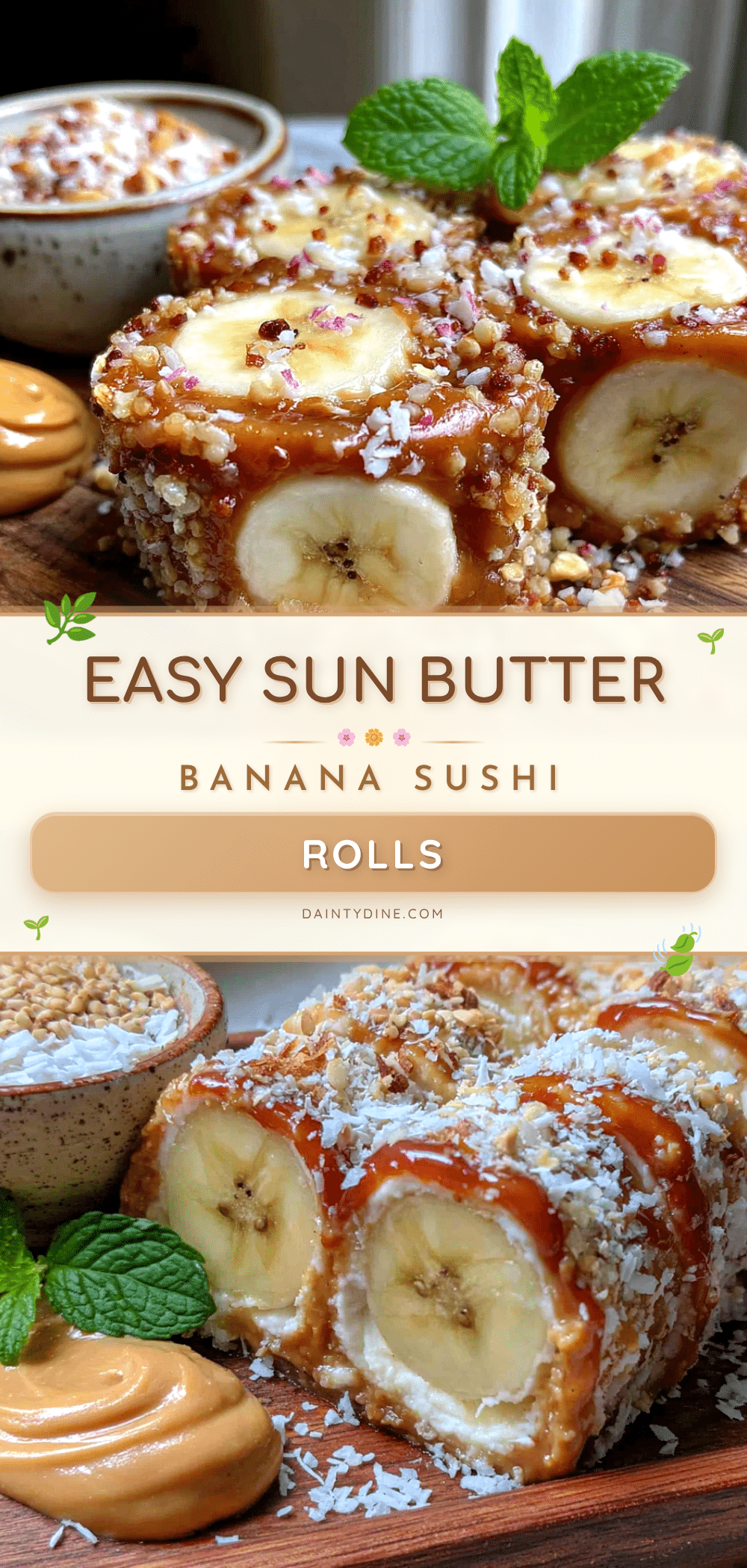 sun butter banana sushi rolls recipe