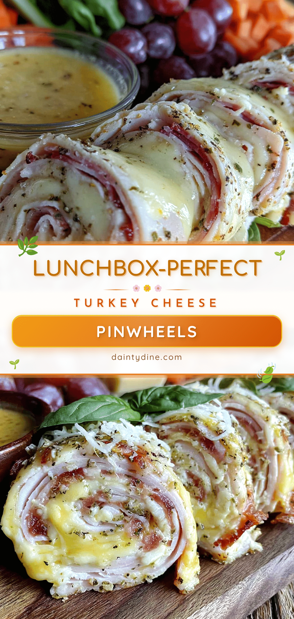 turkey and cheese pinwheel roll-ups recipe