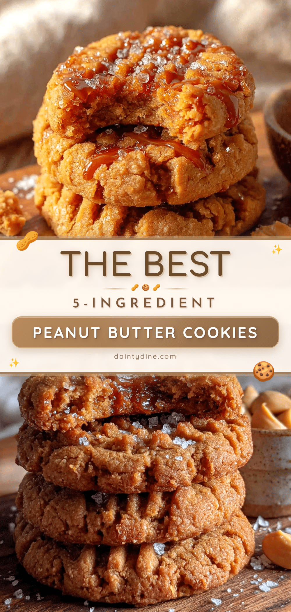 5-ingredient peanut butter cookies recipe