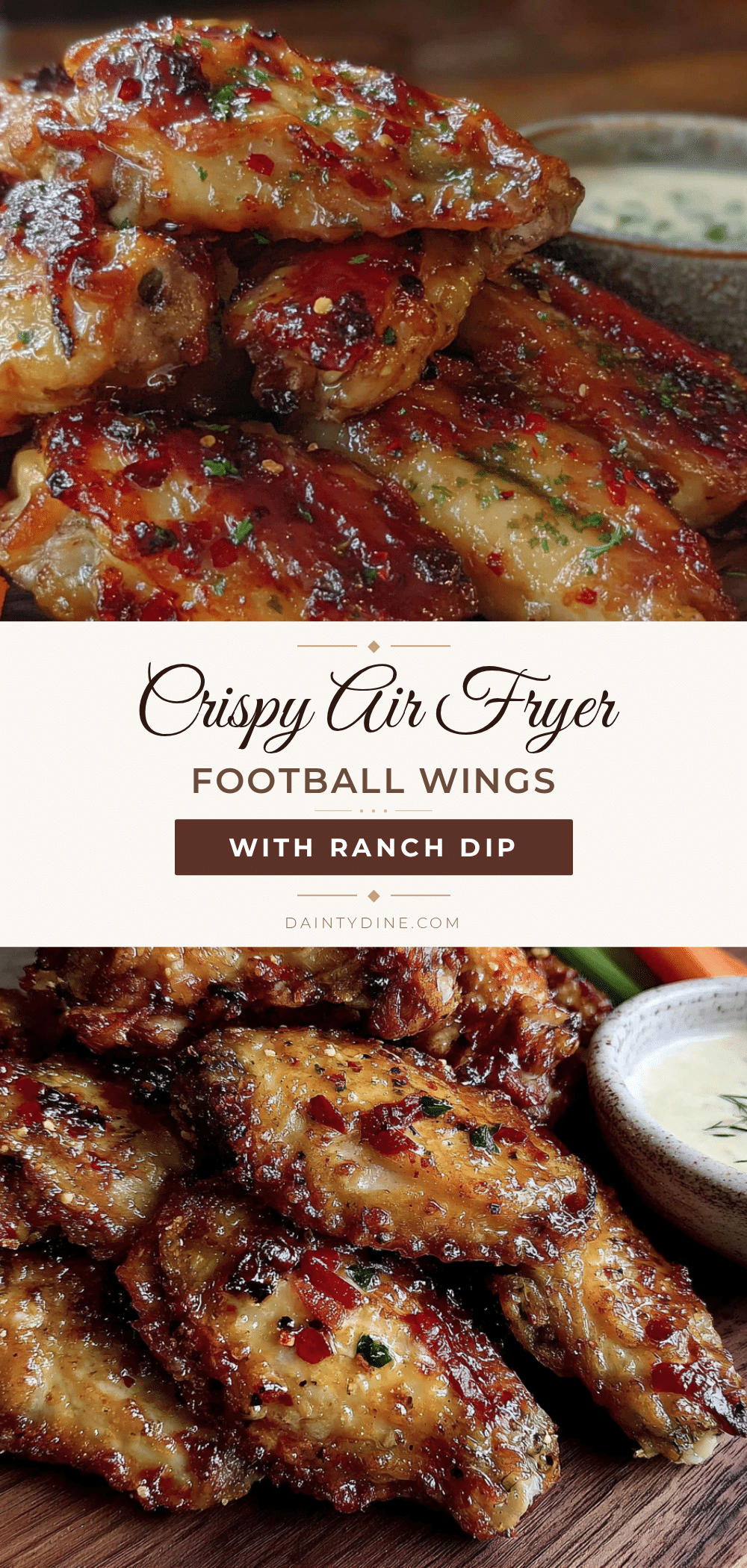 air fryer football wings recipe