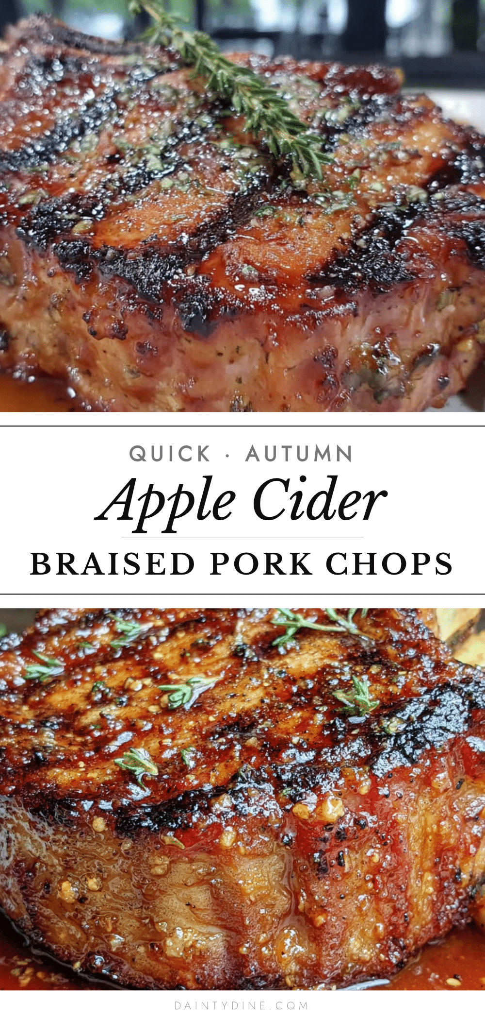 apple cider braised pork chops recipe