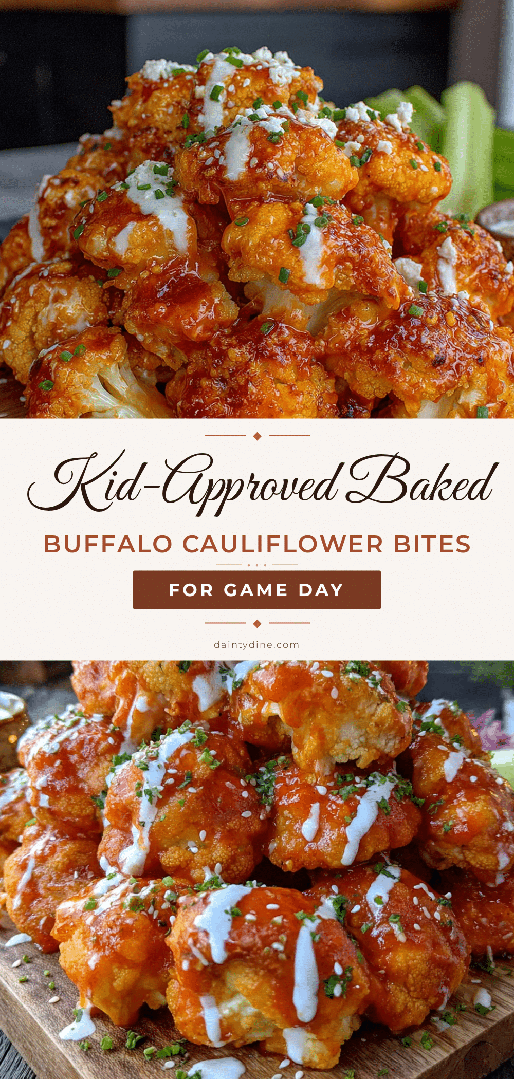 baked buffalo cauliflower bites recipe