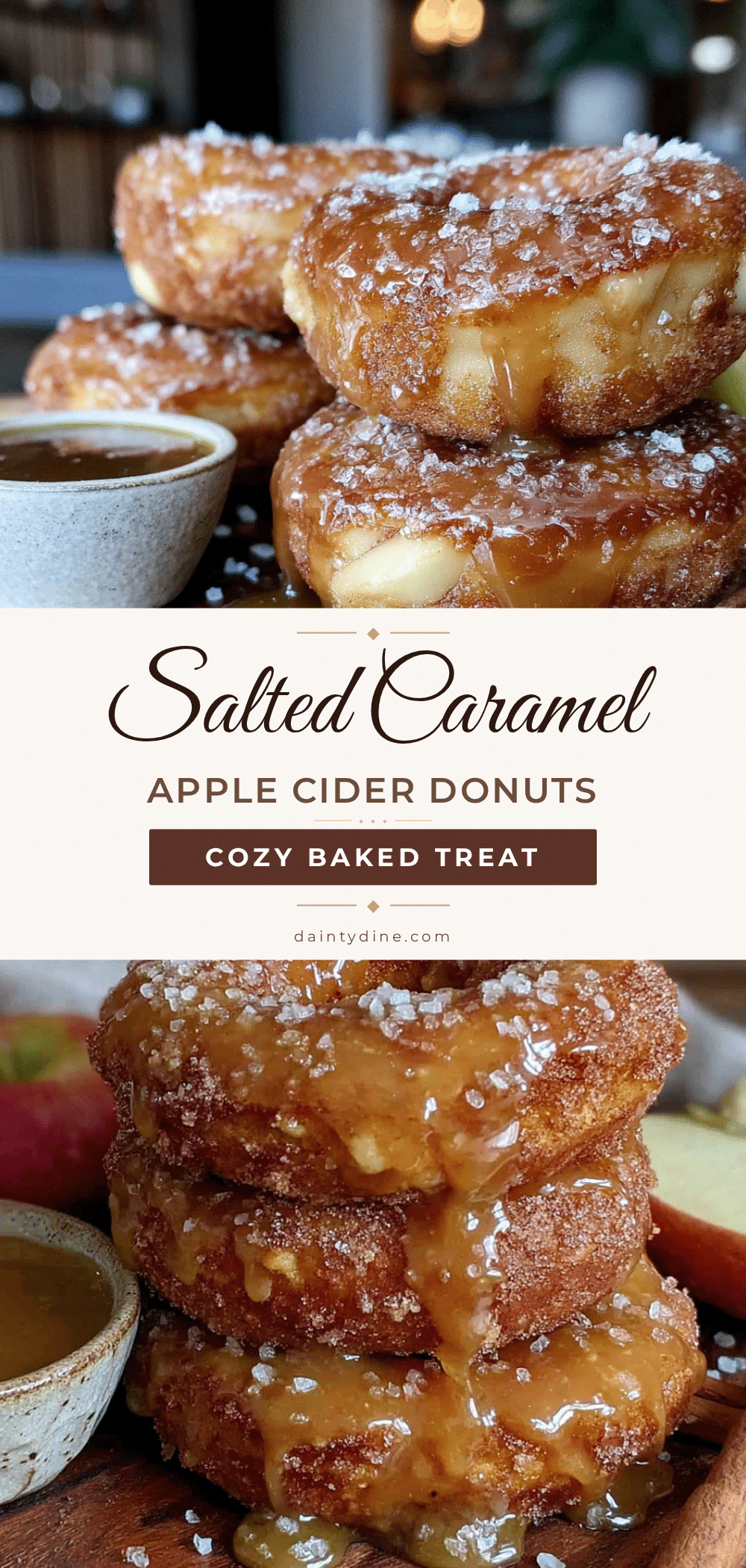 baked salted caramel apple cider donuts recipe