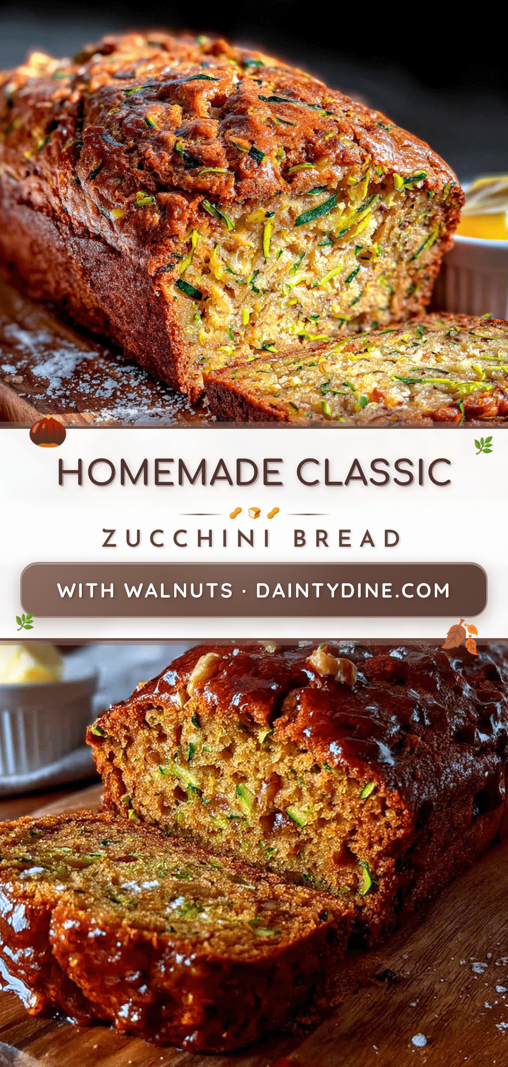best easy homemade zucchini bread with walnuts recipe