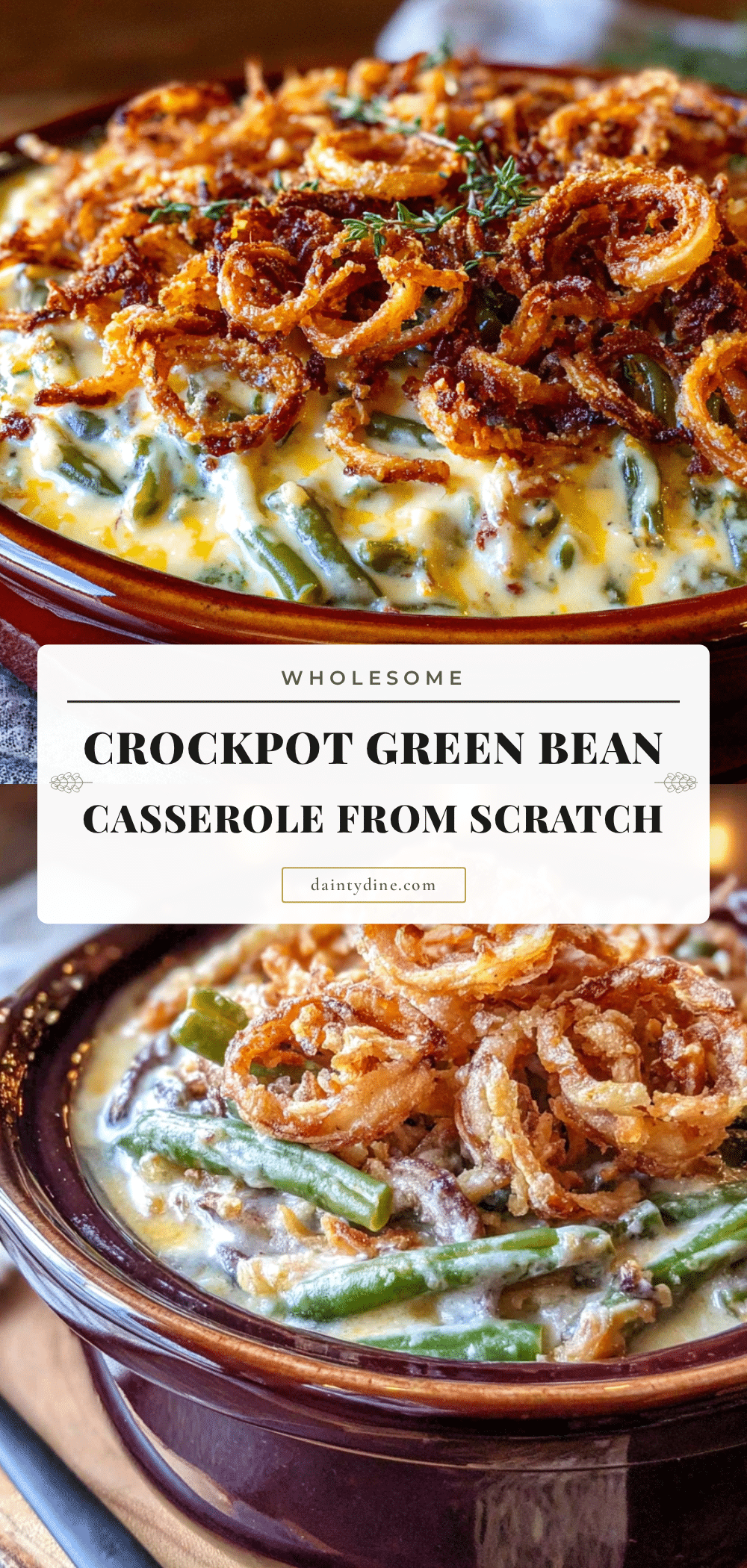 best easy wholesome crockpot green bean casserole recipe