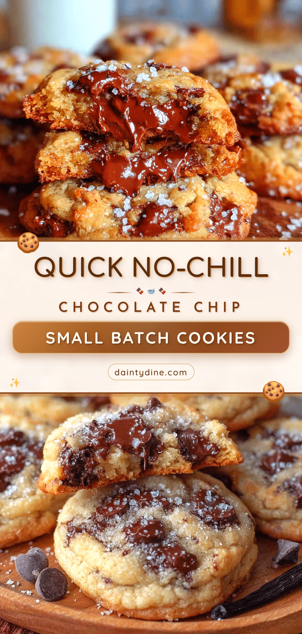 best small batch no-chill chocolate chip cookies recipe