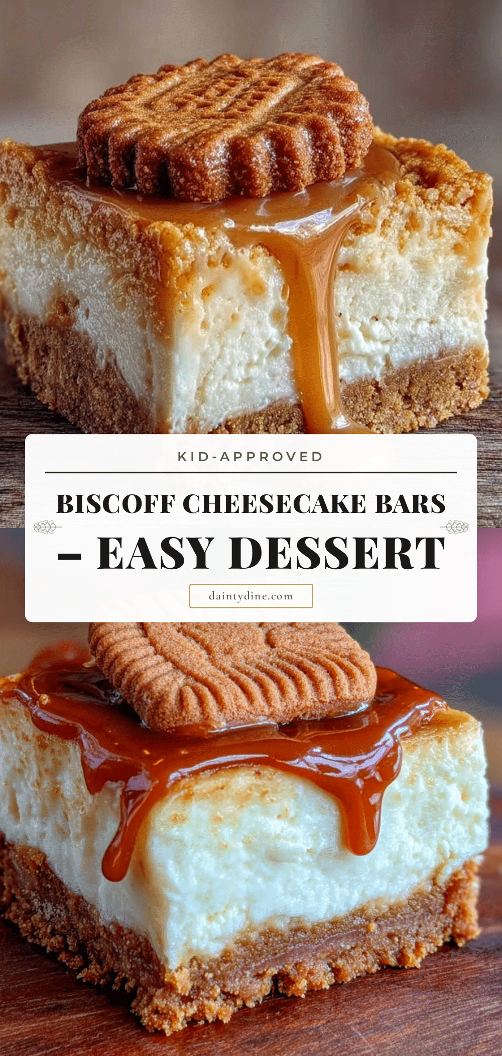 Biscoff cheesecake bars recipe