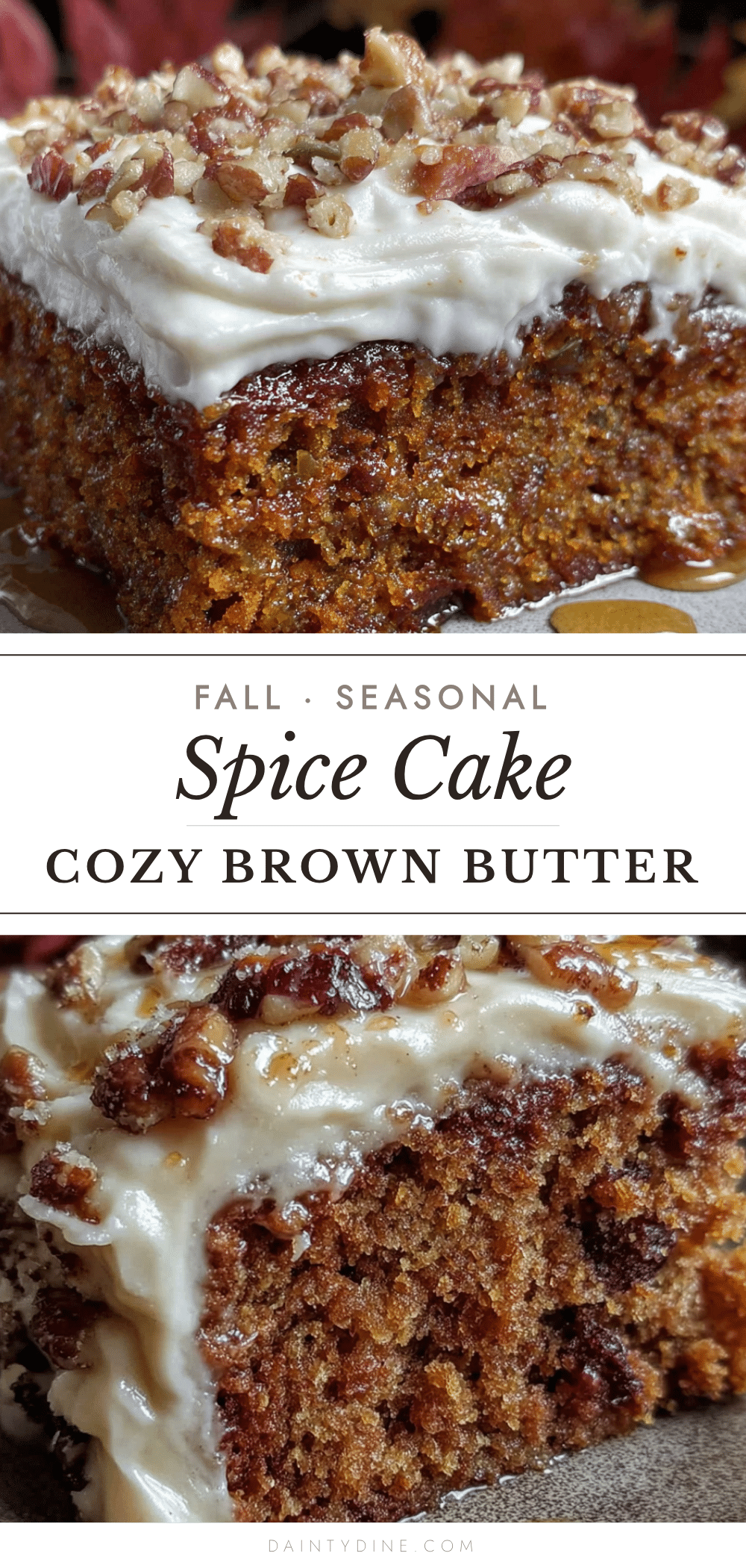 brown butter fall spice cake recipe