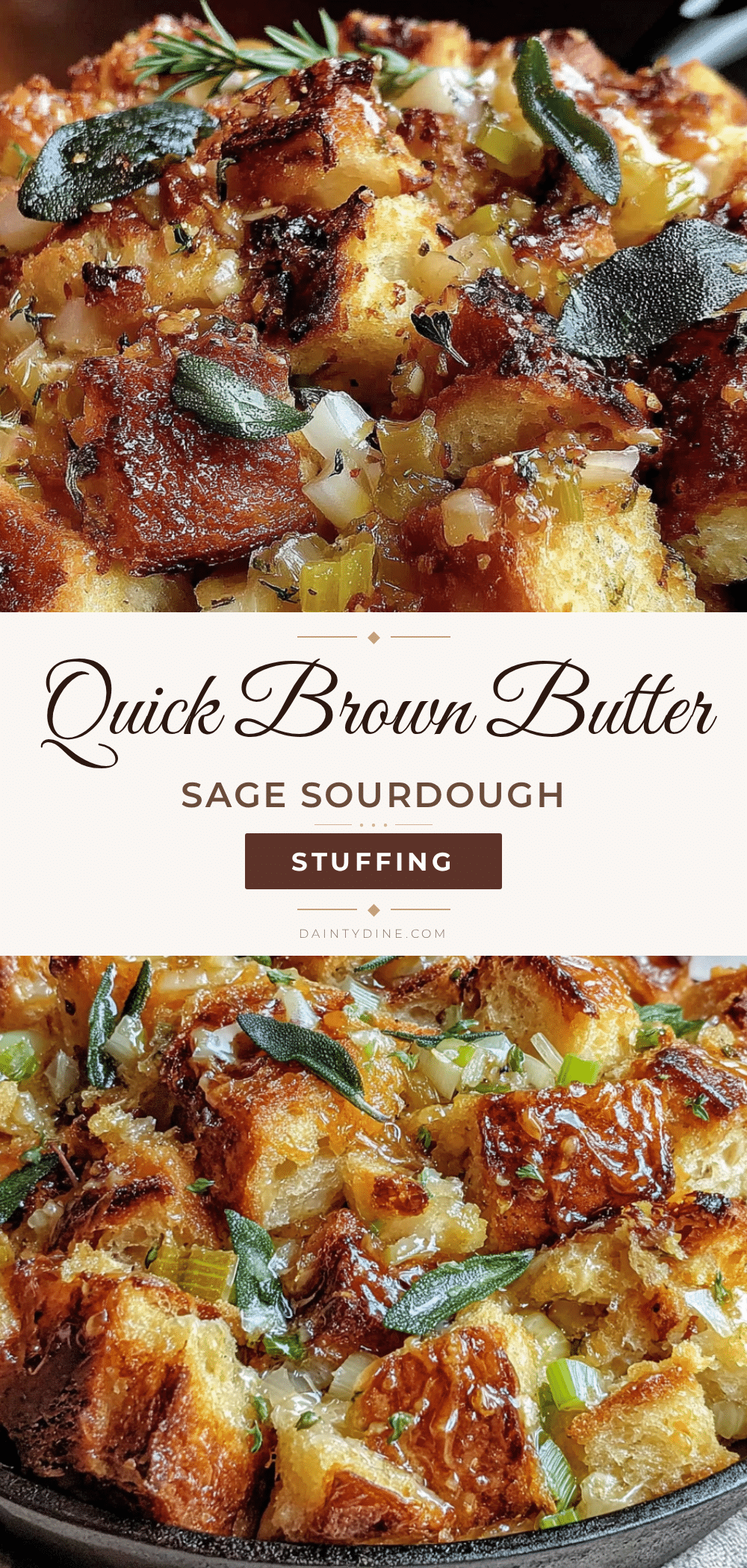 brown butter sage sourdough stuffing recipe