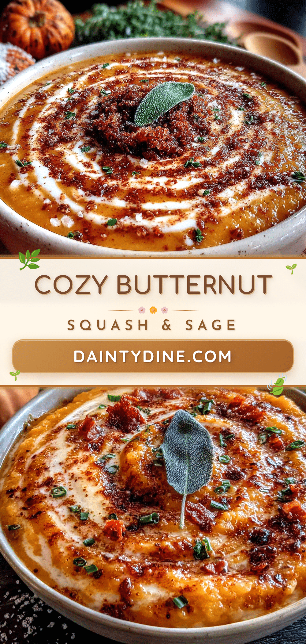 butternut squash sage soup recipe