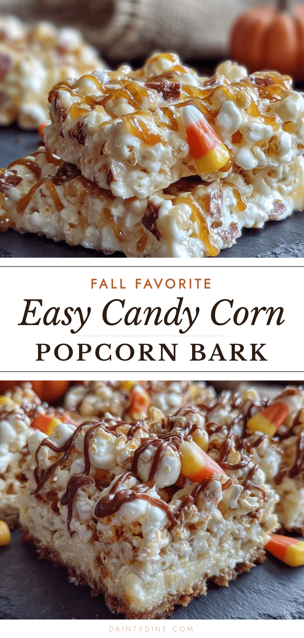 candy corn popcorn bark recipe
