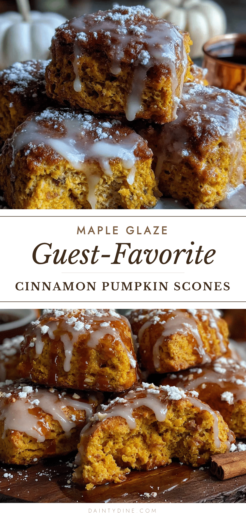 cinnamon pumpkin scones with maple glaze recipe