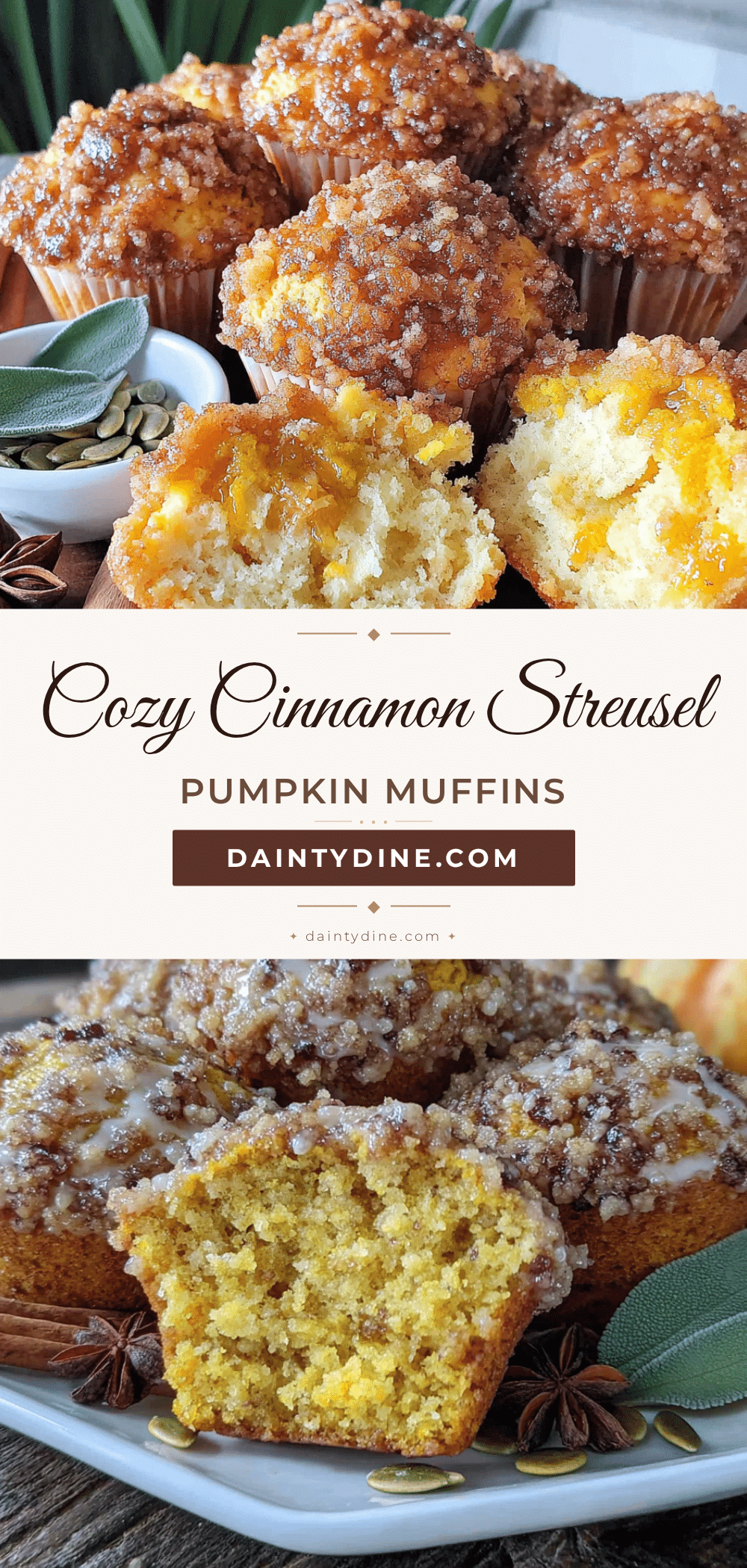 Cozy Cinnamon Streusel Pumpkin Muffins recipe