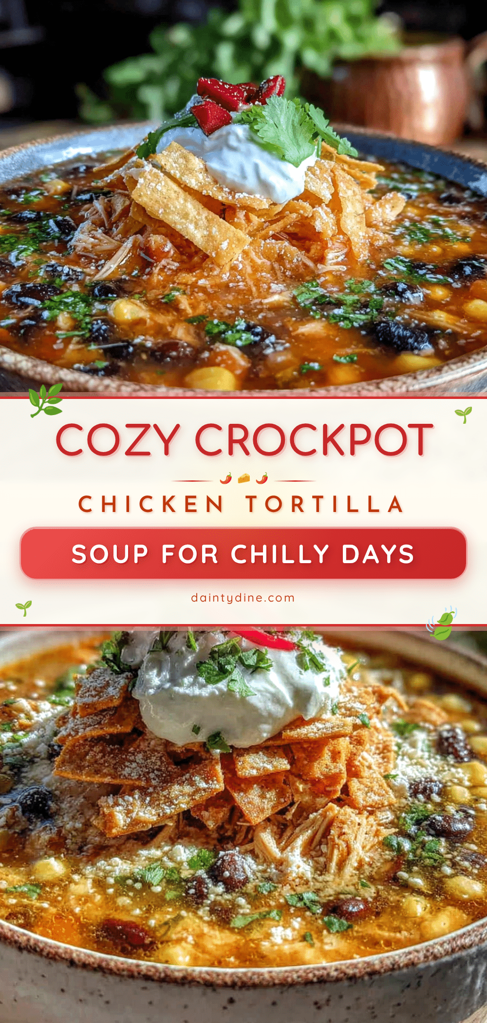 cozy crockpot chicken tortilla soup recipe