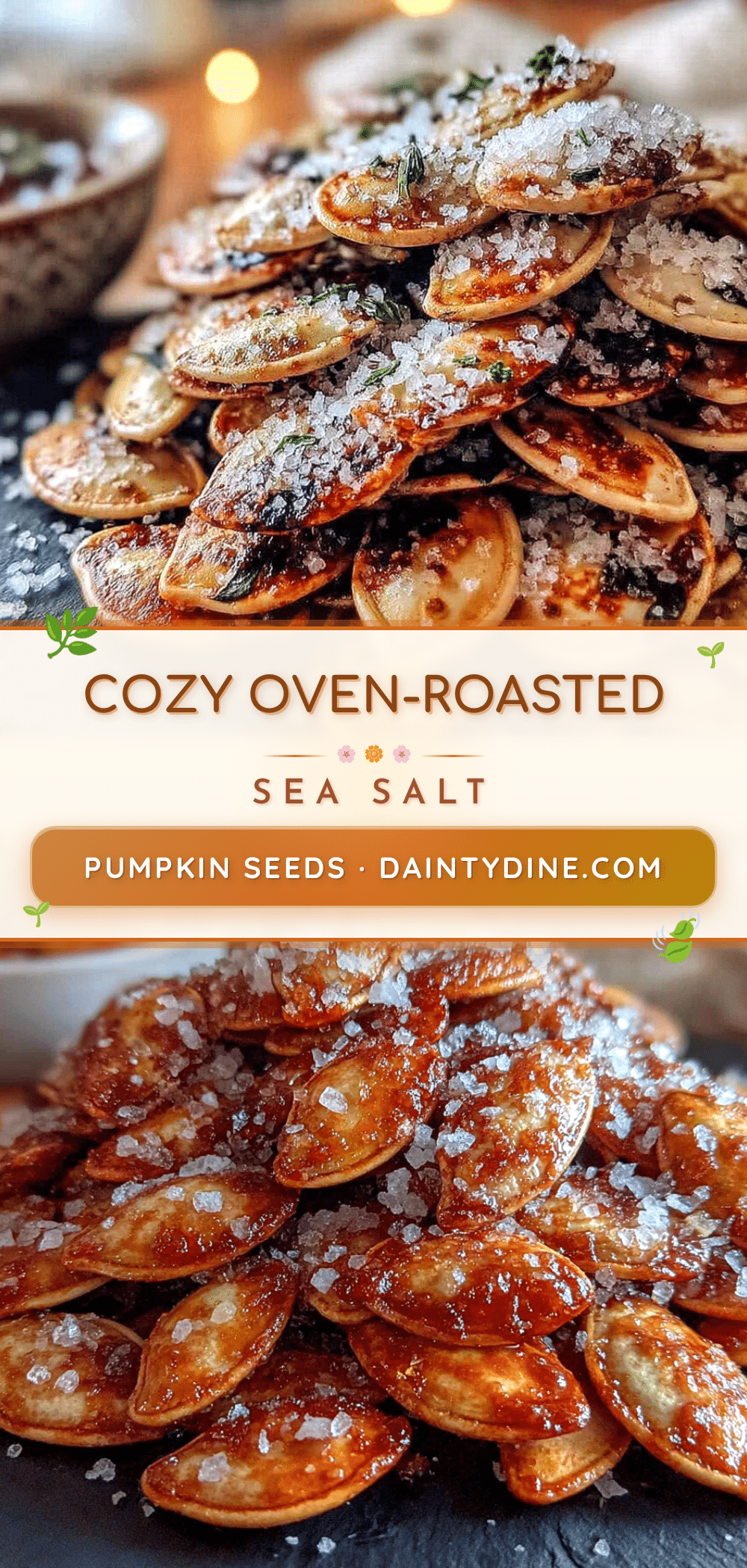 cozy oven-roasted sea salt pumpkin seeds recipe