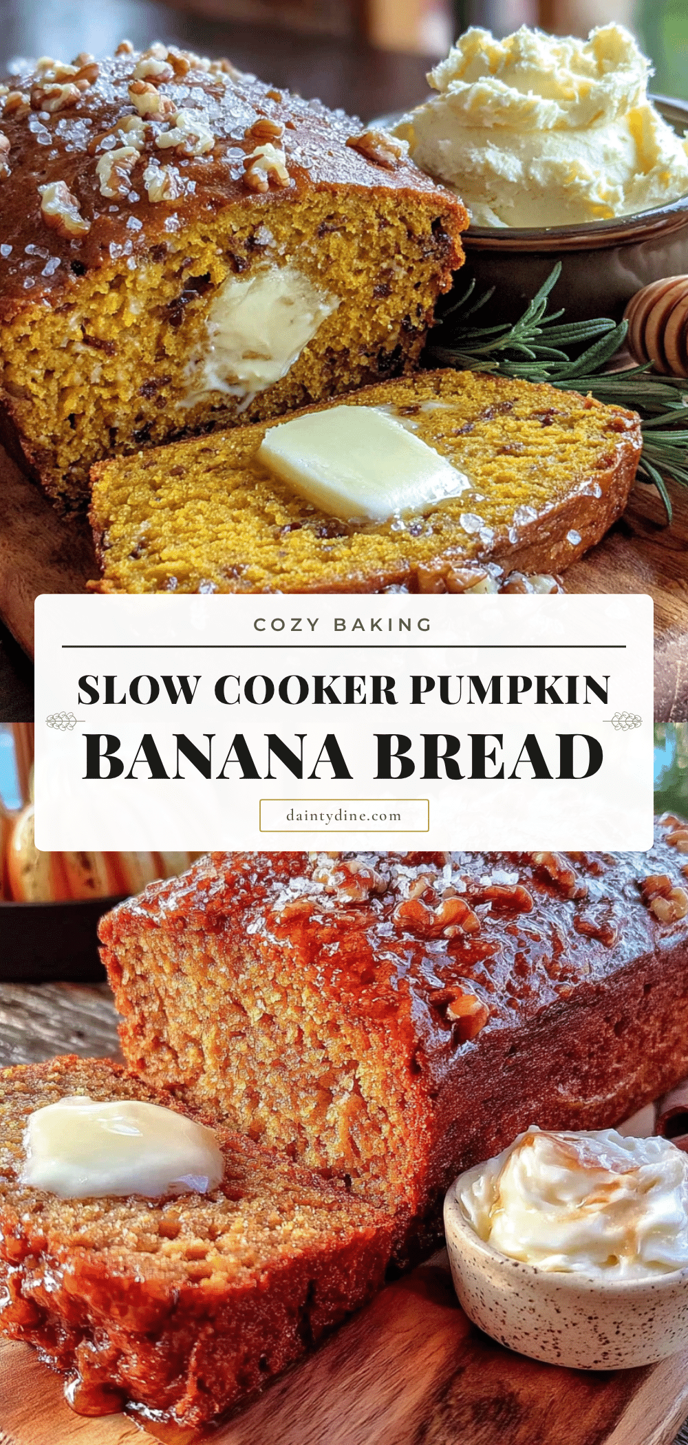 cozy slow cooker pumpkin banana bread recipe
